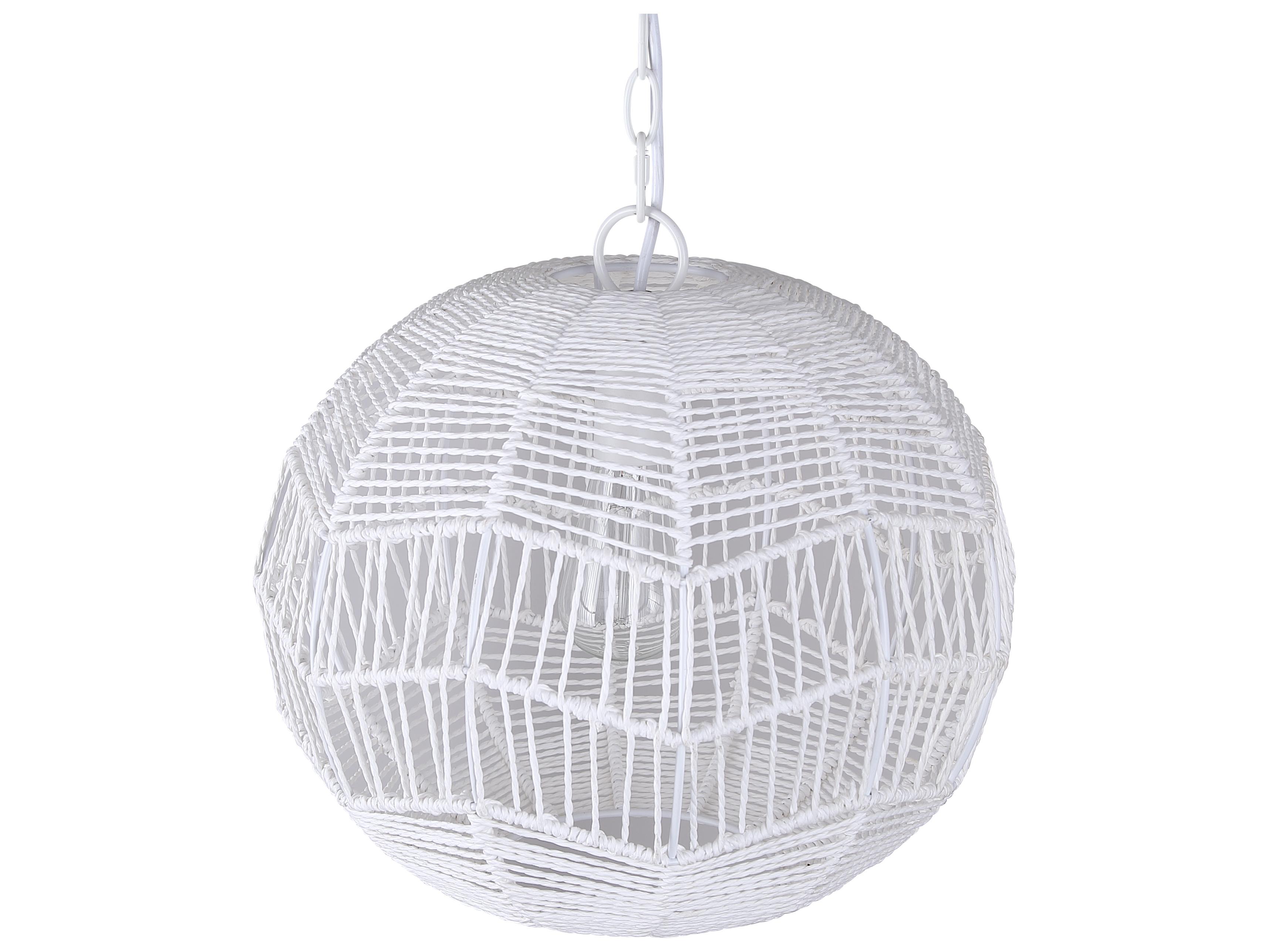 Canarm Valence 1 -light White Globe Pendant