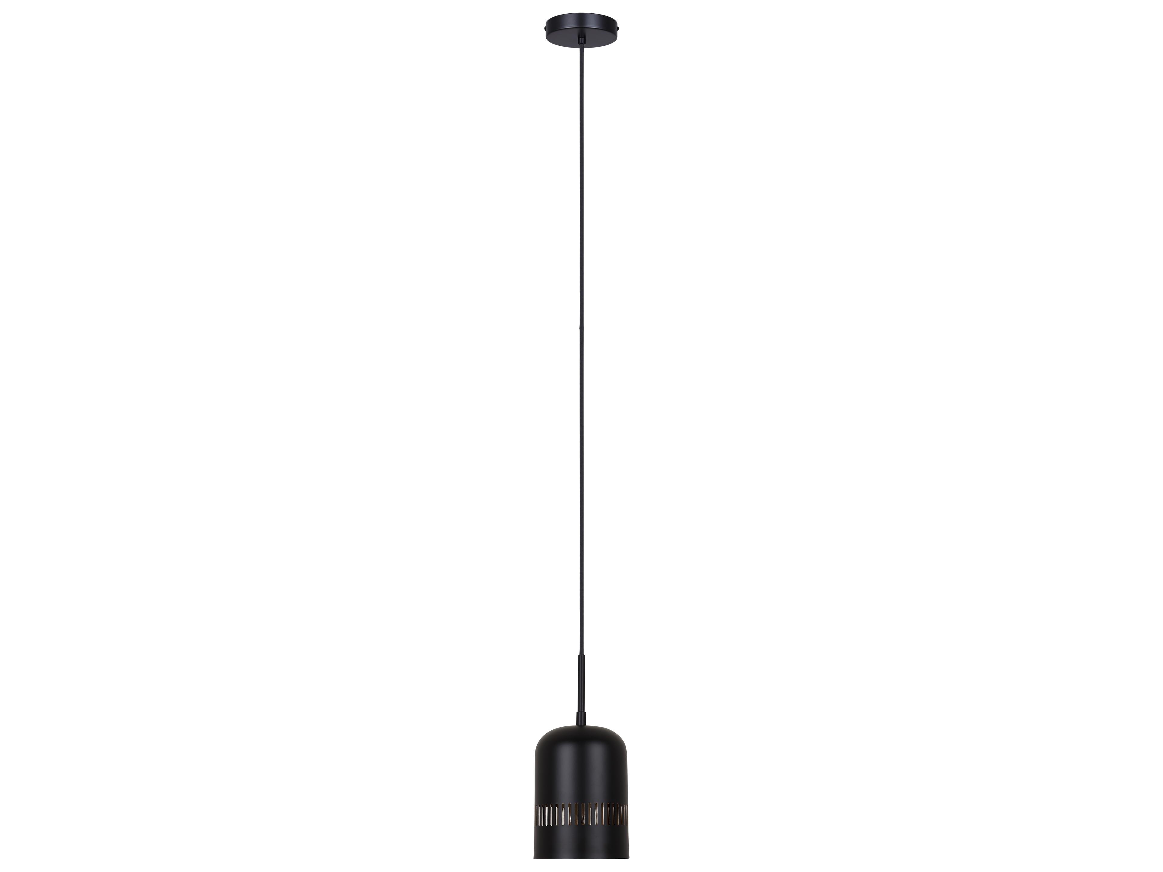 Canarm Miles 1 -light Black Cylinder Mini Pendant