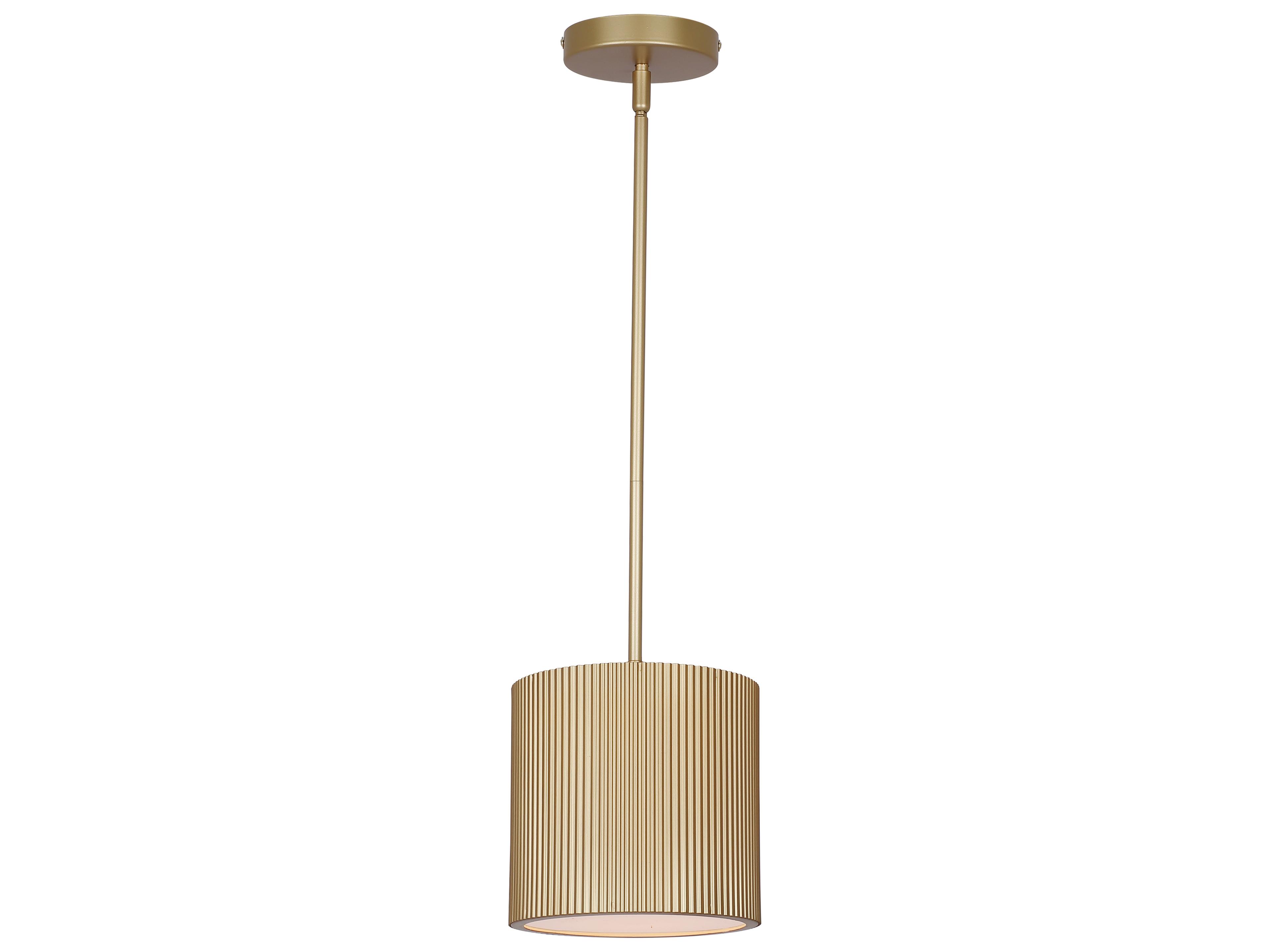 Canarm Scarlett 1 -light Gold Drum Mini Pendant