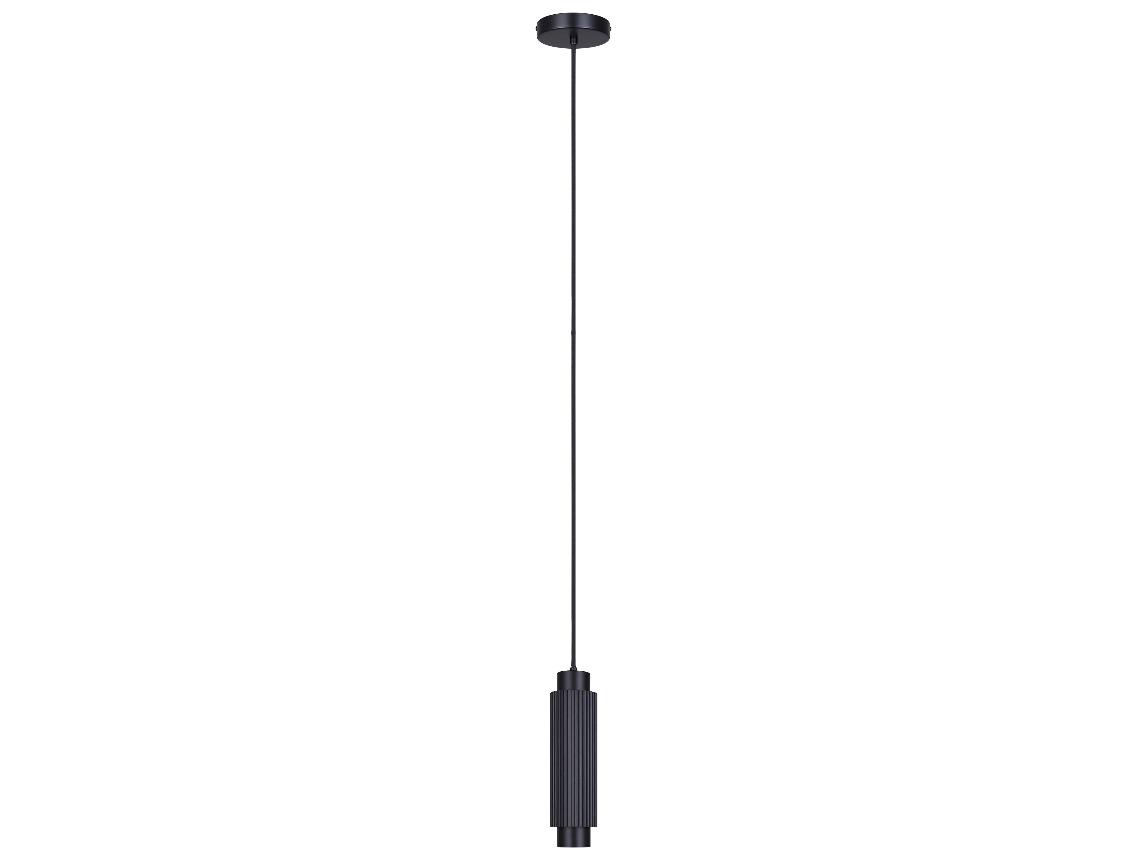 Canarm Cohen 1 -light Black Cylinder Mini Pendant
