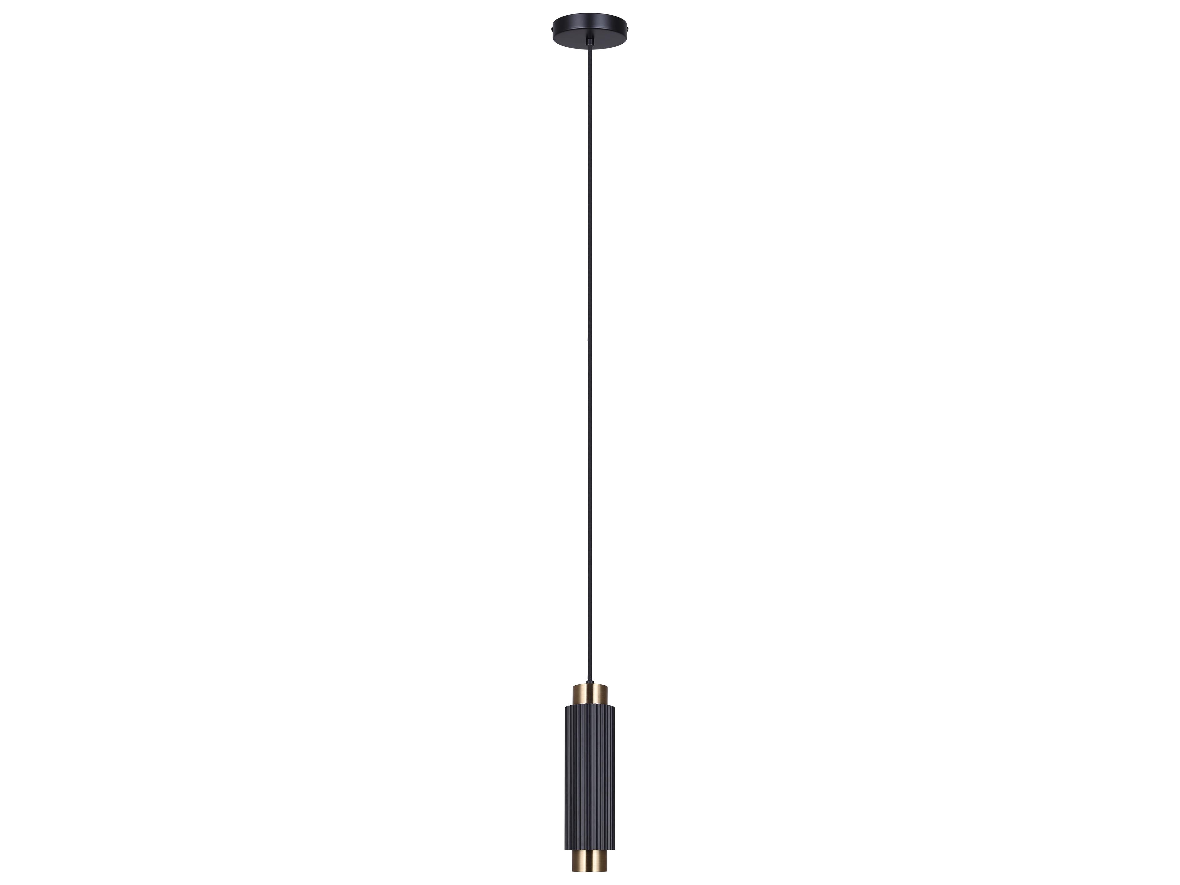 Canarm Cohen 1 -light Black Cylinder Mini Pendant