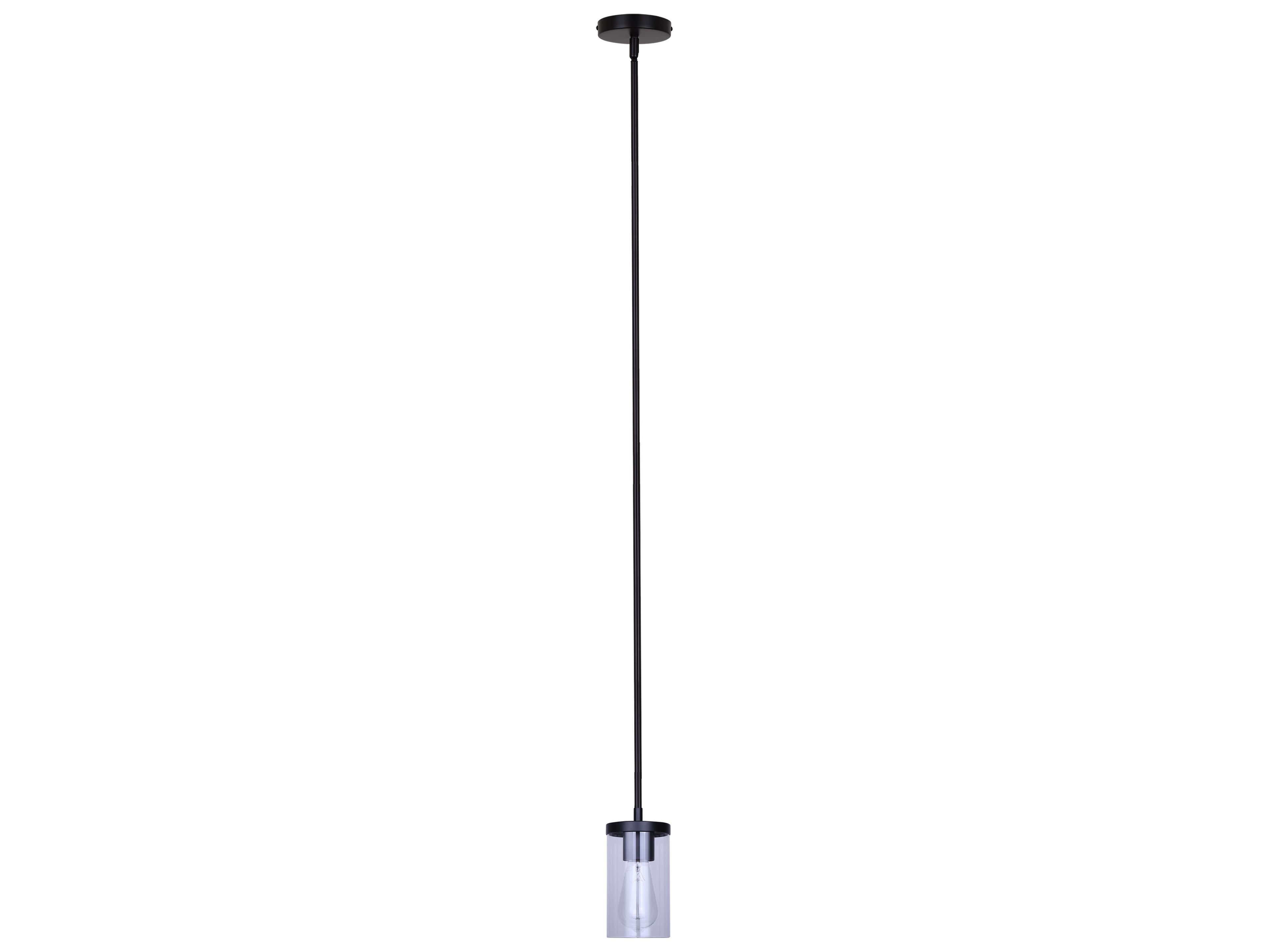 Canarm Britton 1 -light Black Cylinder Mini Pendant