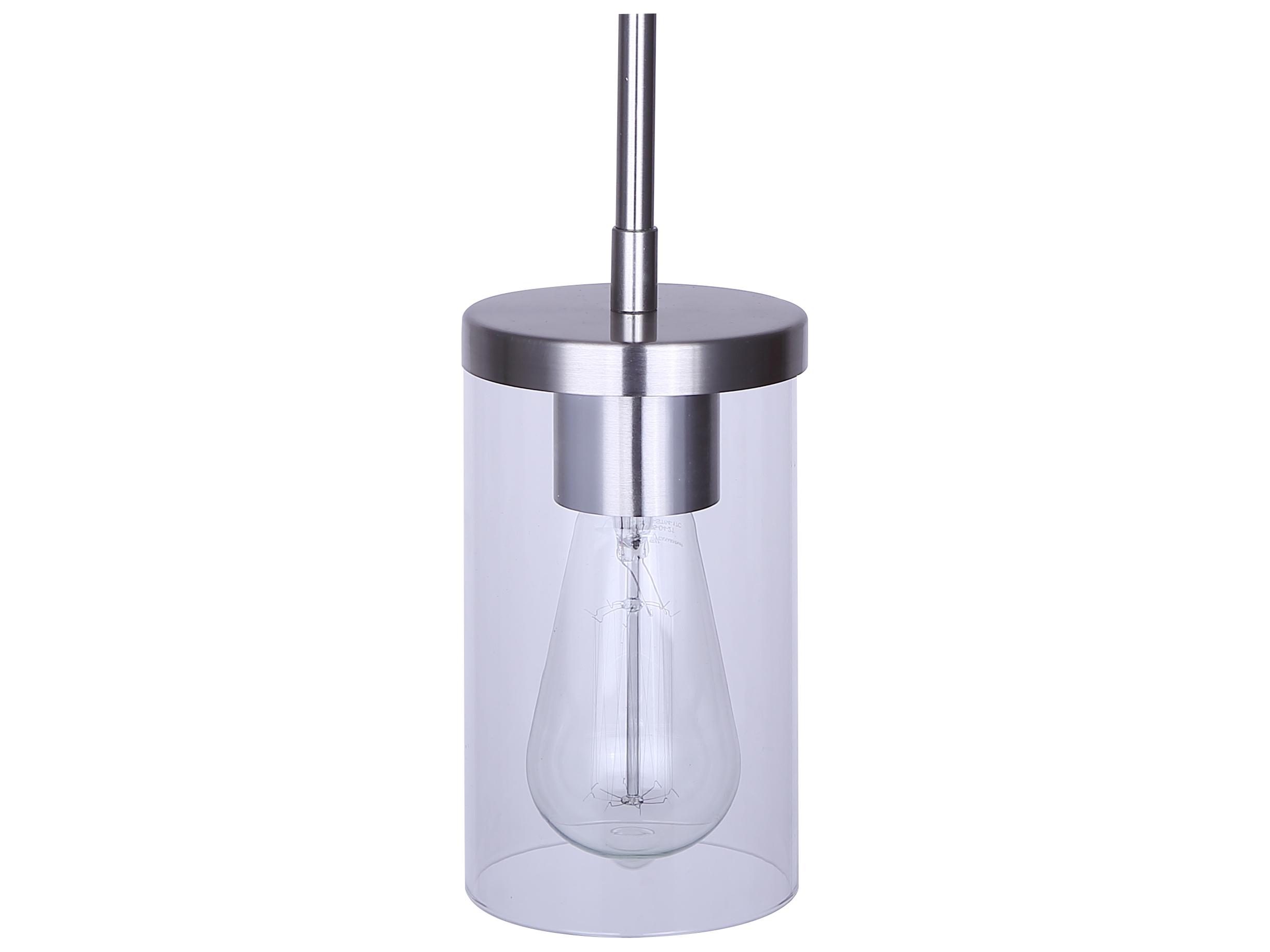 Canarm Britton 1 -light Nickel Cylinder Mini Pendant