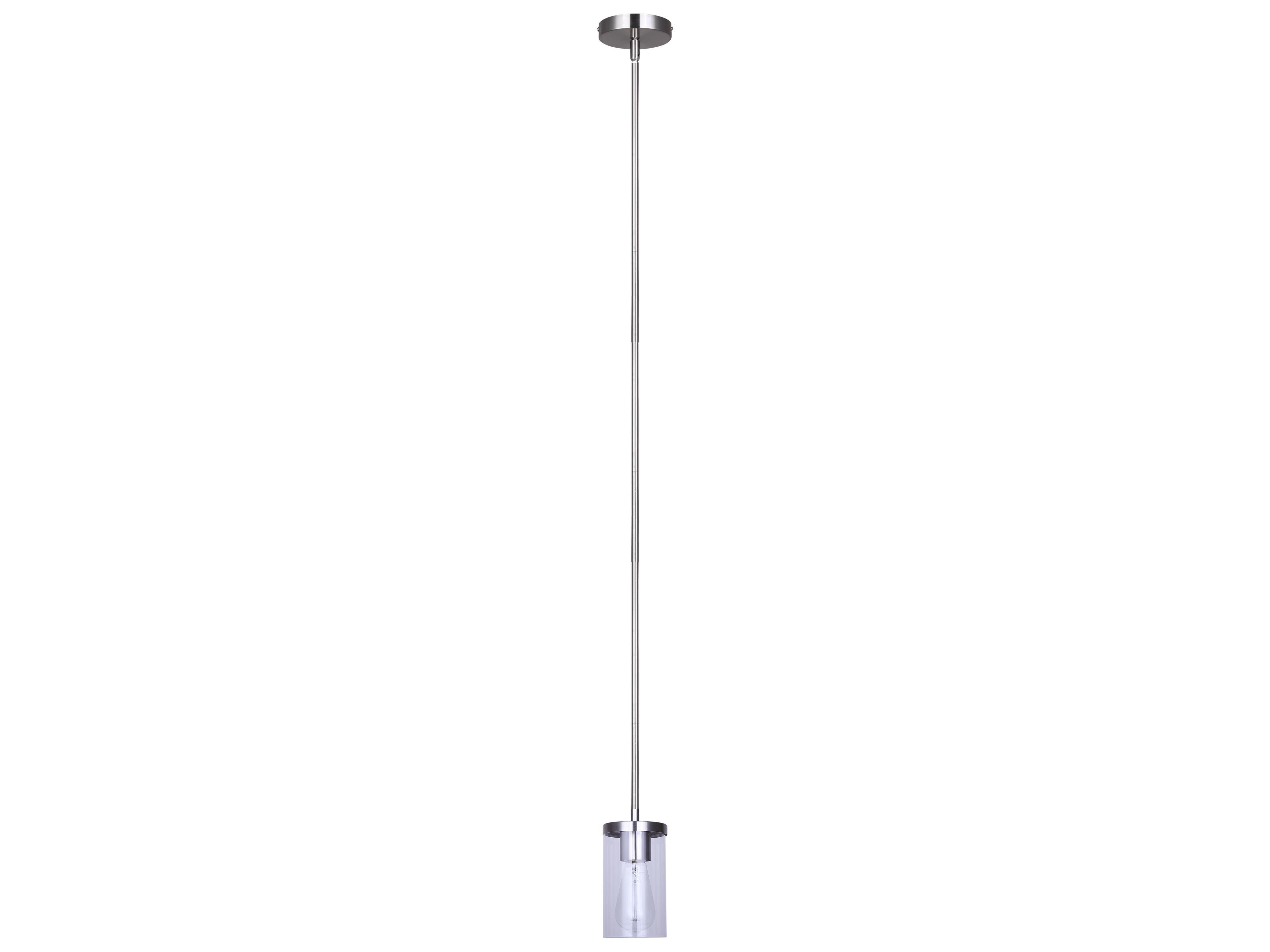 Canarm Britton 1 -light Nickel Cylinder Mini Pendant