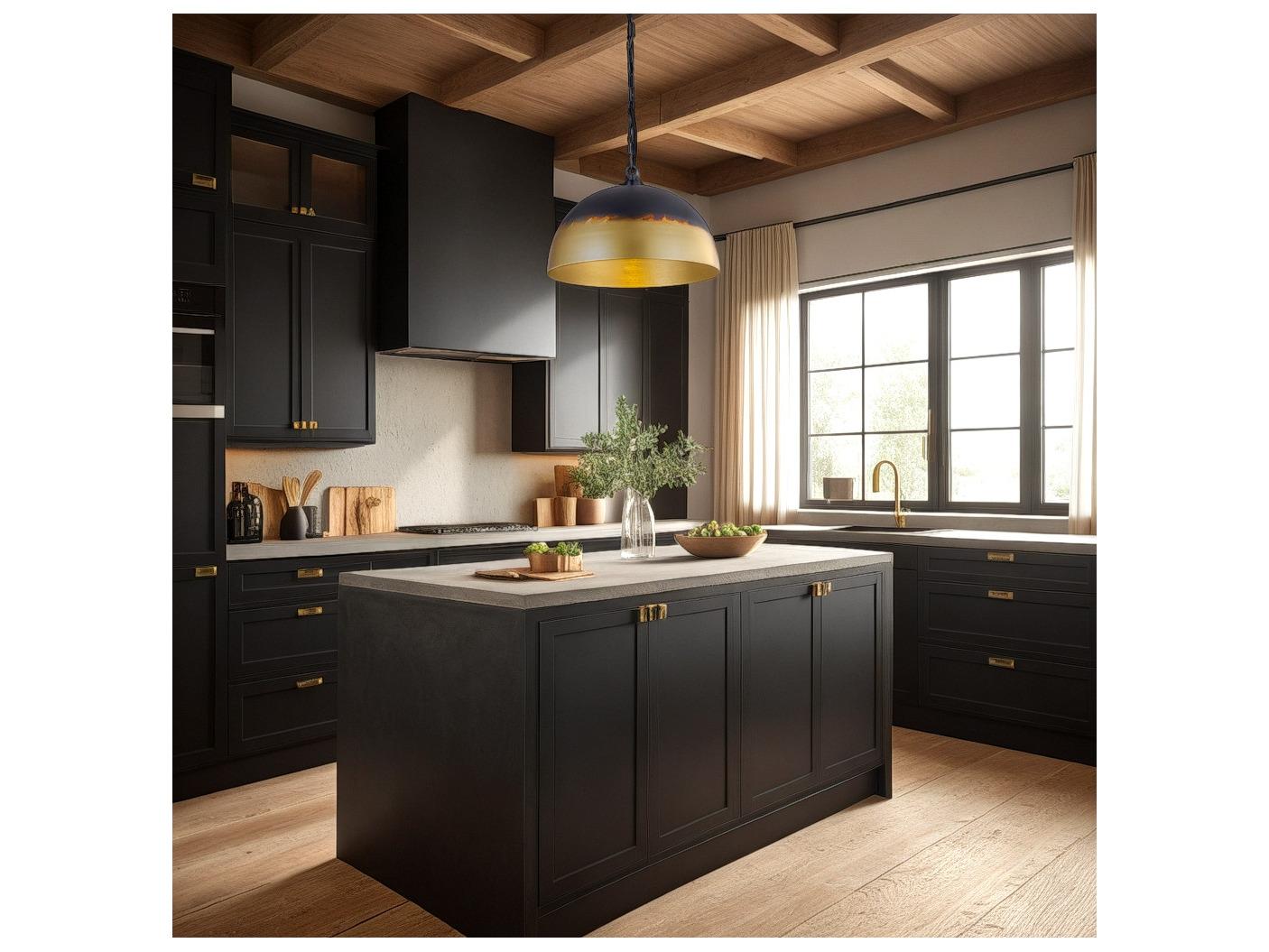 Canarm Partdescription: Jaya 1 -light Black Dome Pendant