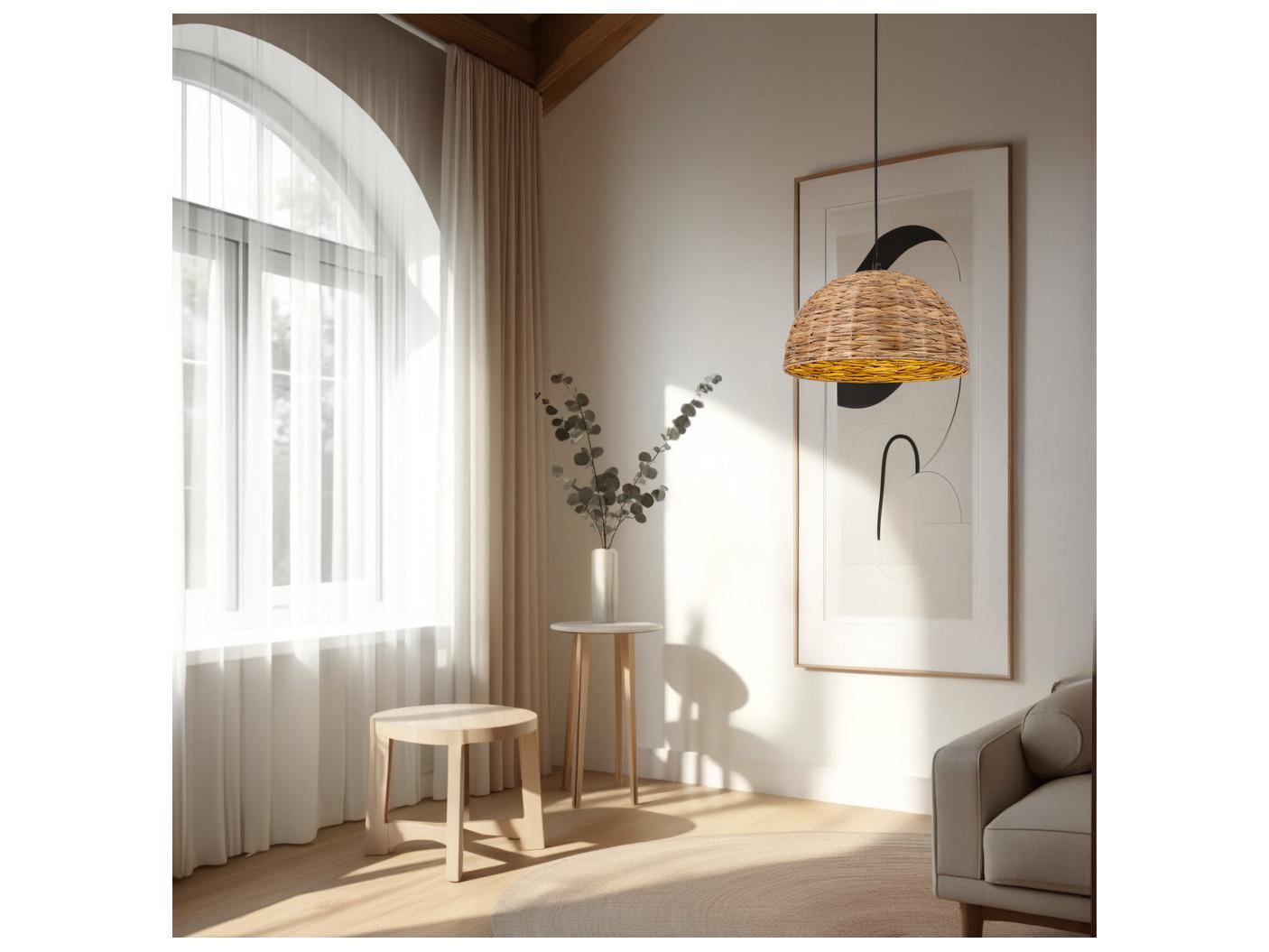 Canarm Kaia 1 -light Brown Dome Pendant