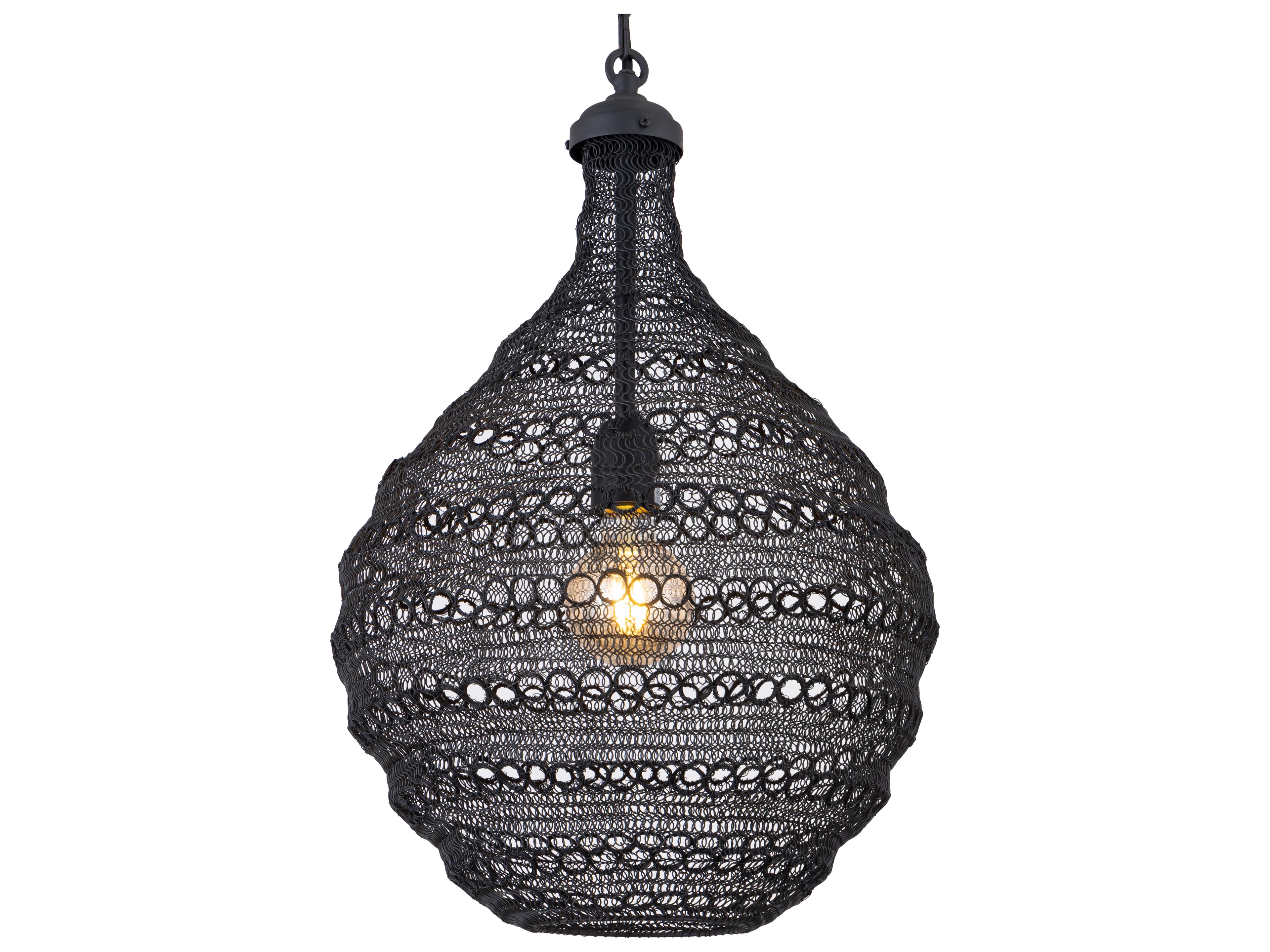 Canarm Zain 1 -light Black Geometric Pendant