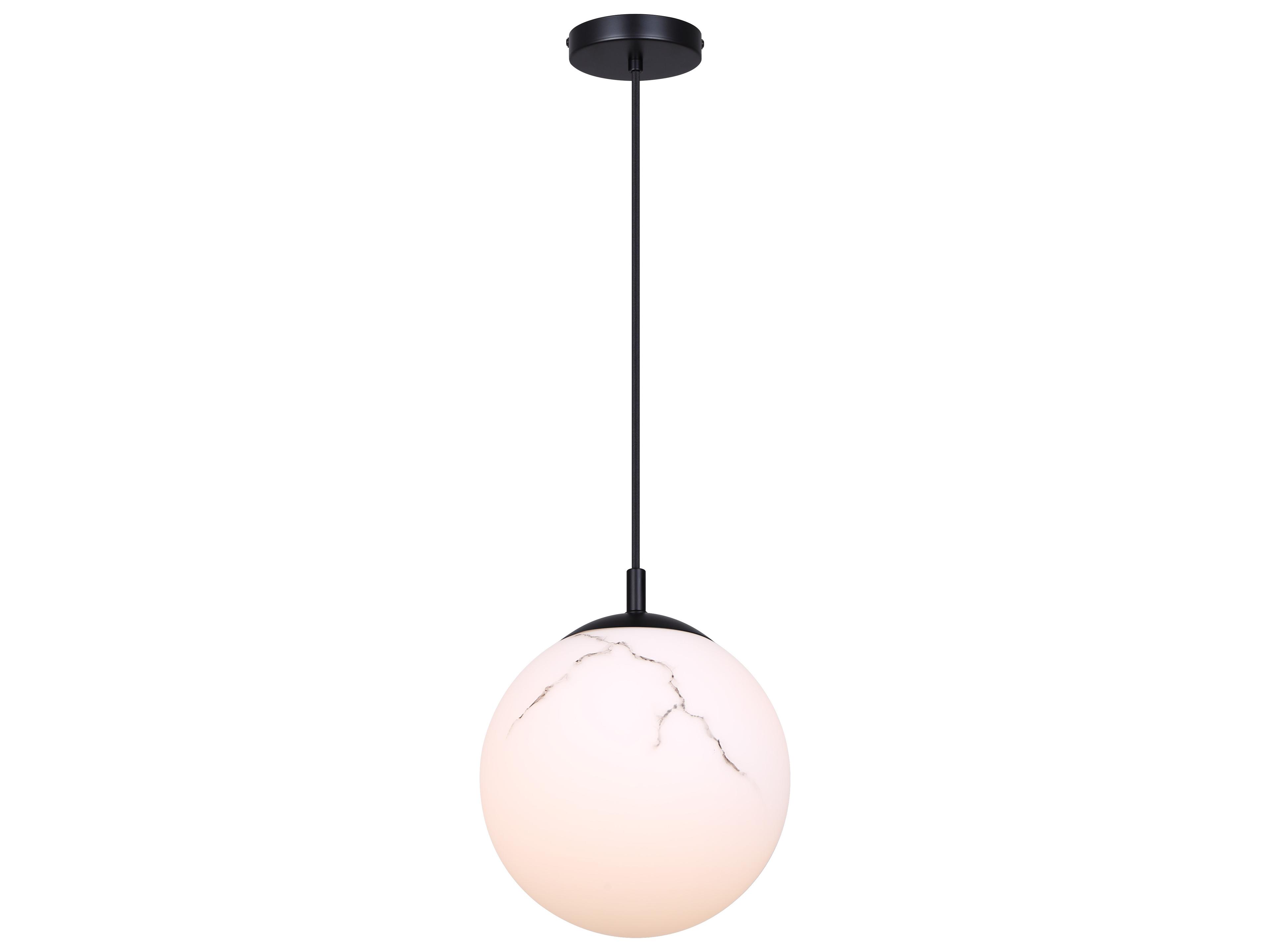 Canarm Halsey 1 -light Black Globe Mini Pendant