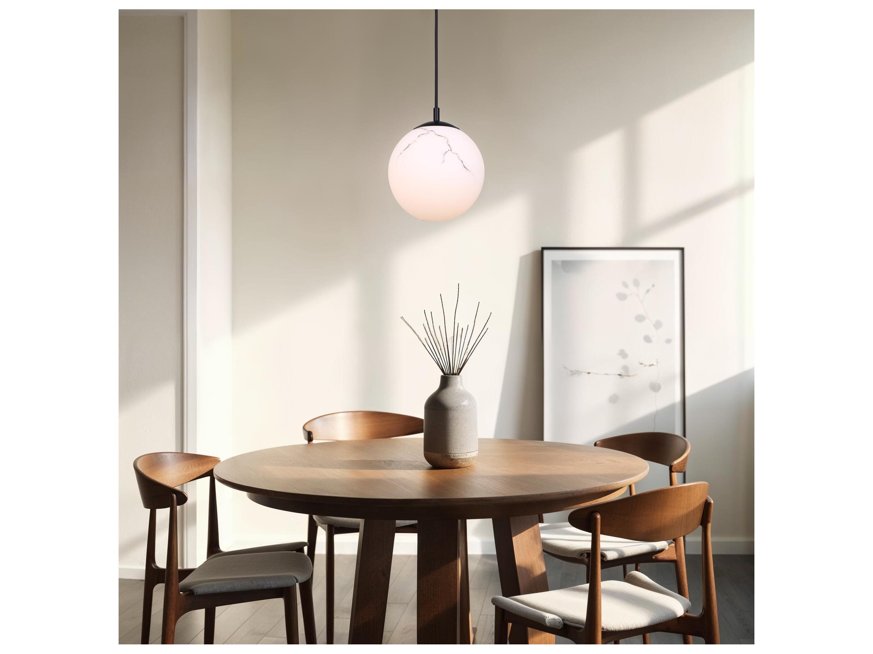 Canarm Halsey 1 -light Black Globe Mini Pendant