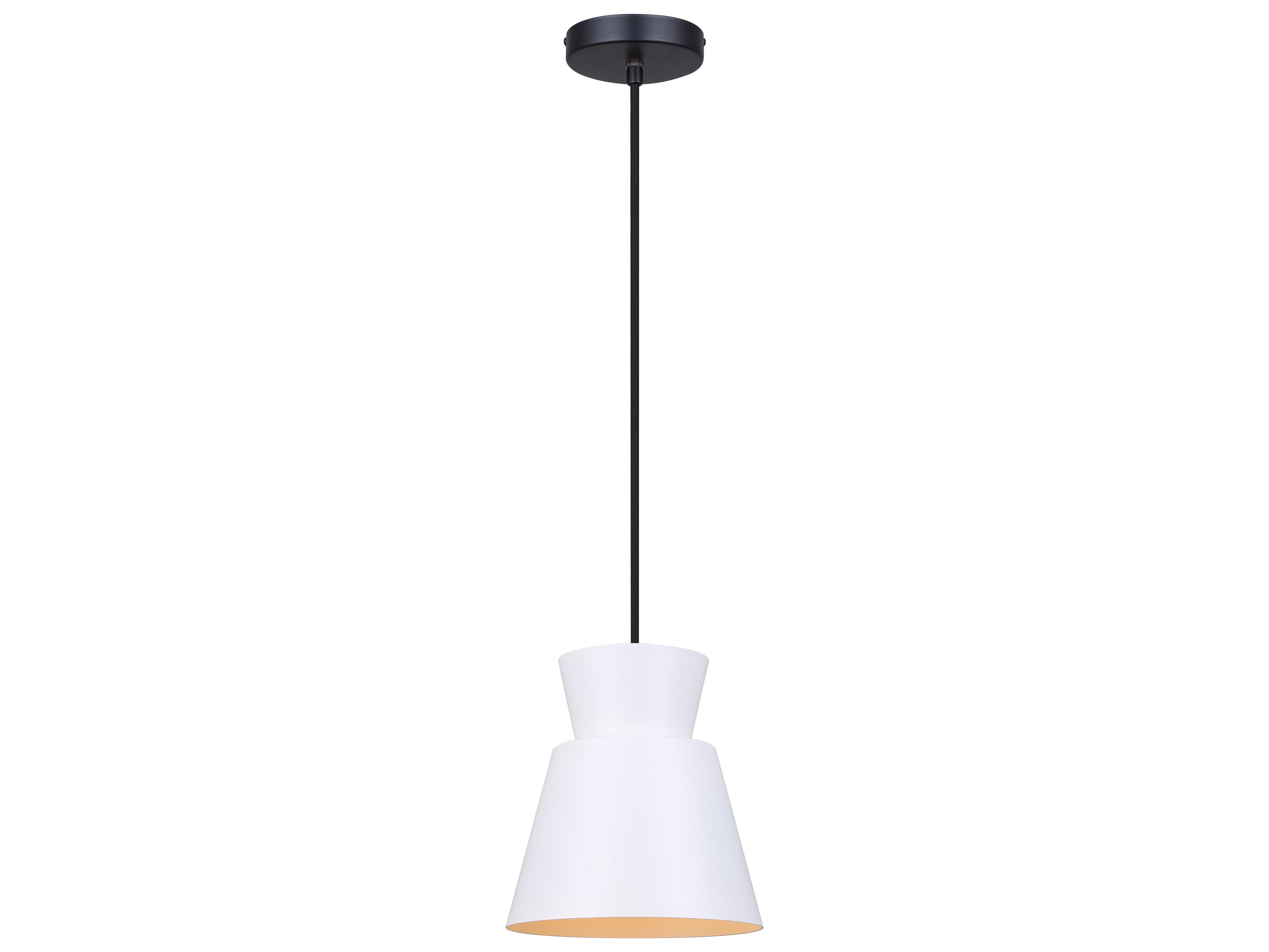 Canarm Arbella 1 -light White Bell Mini Pendant