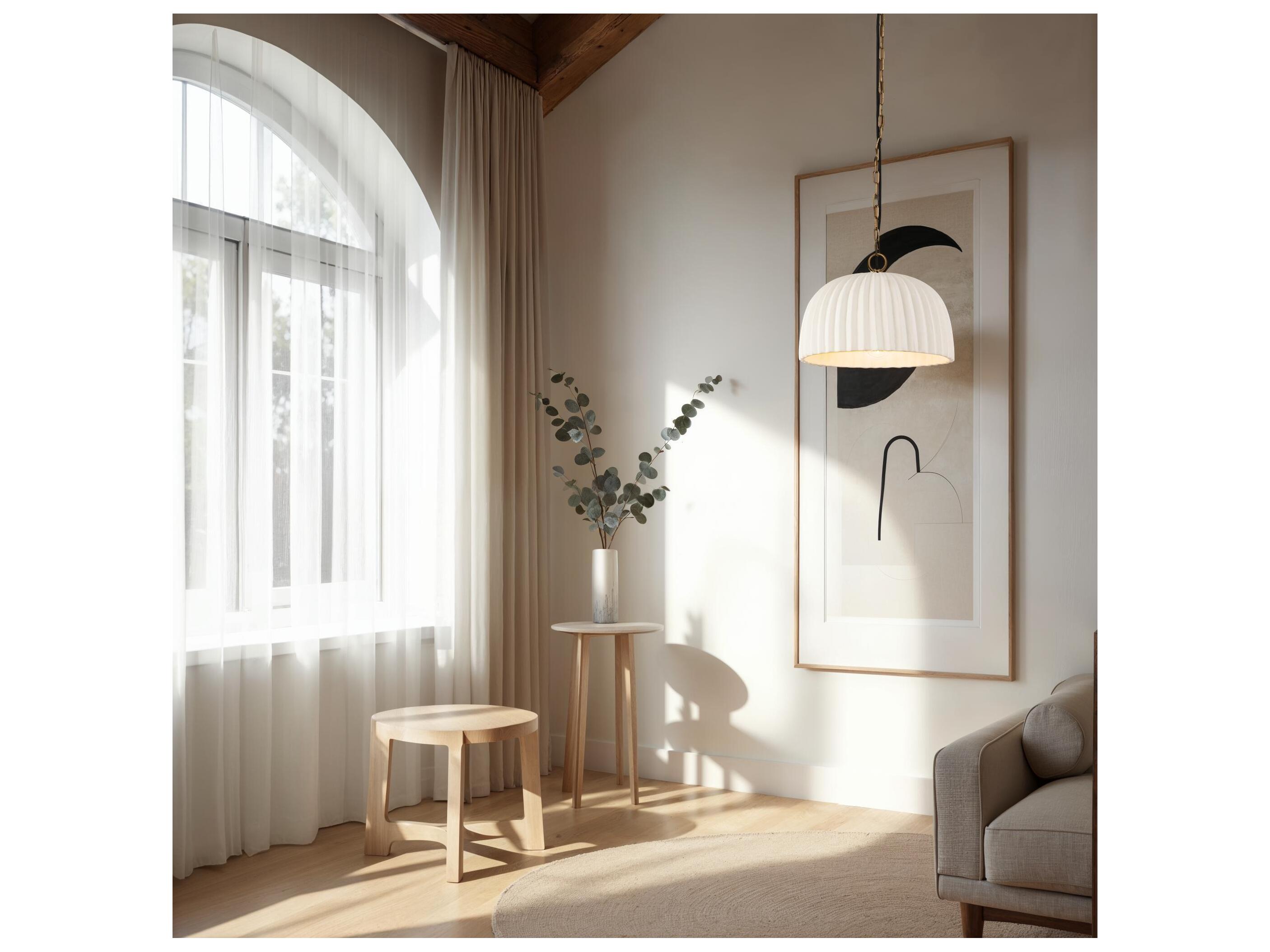 Canarm Audrey 1 -light Brass Dome Pendant