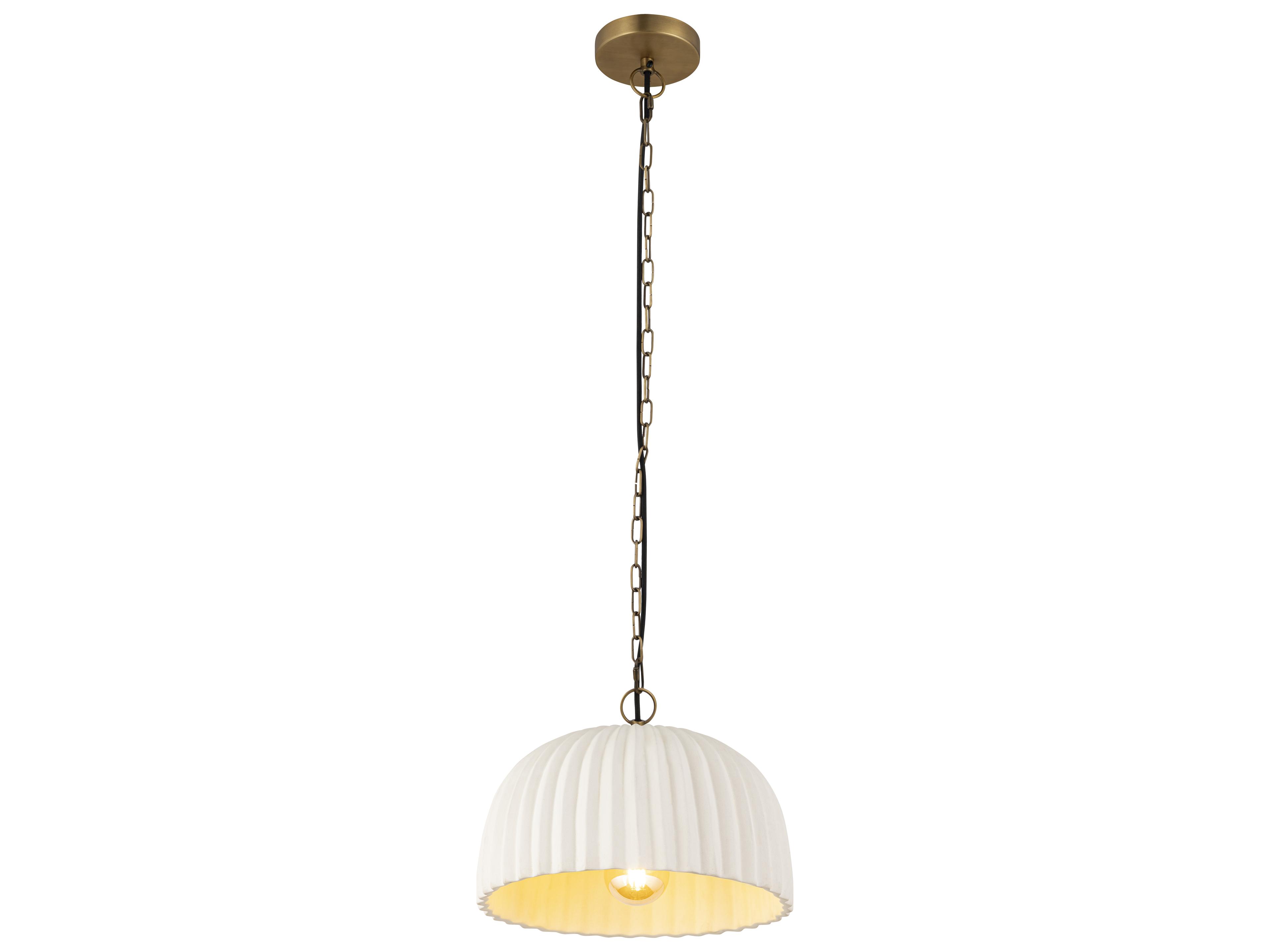 Canarm Audrey 1 -light Brass Dome Pendant