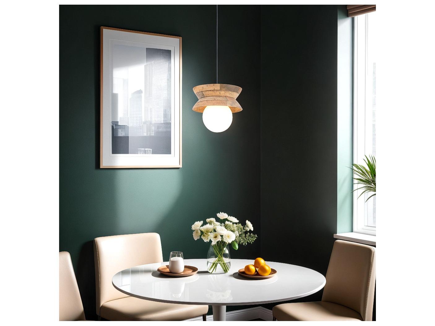 Canarm Kali 1 -light Wood Globe Mini Pendant