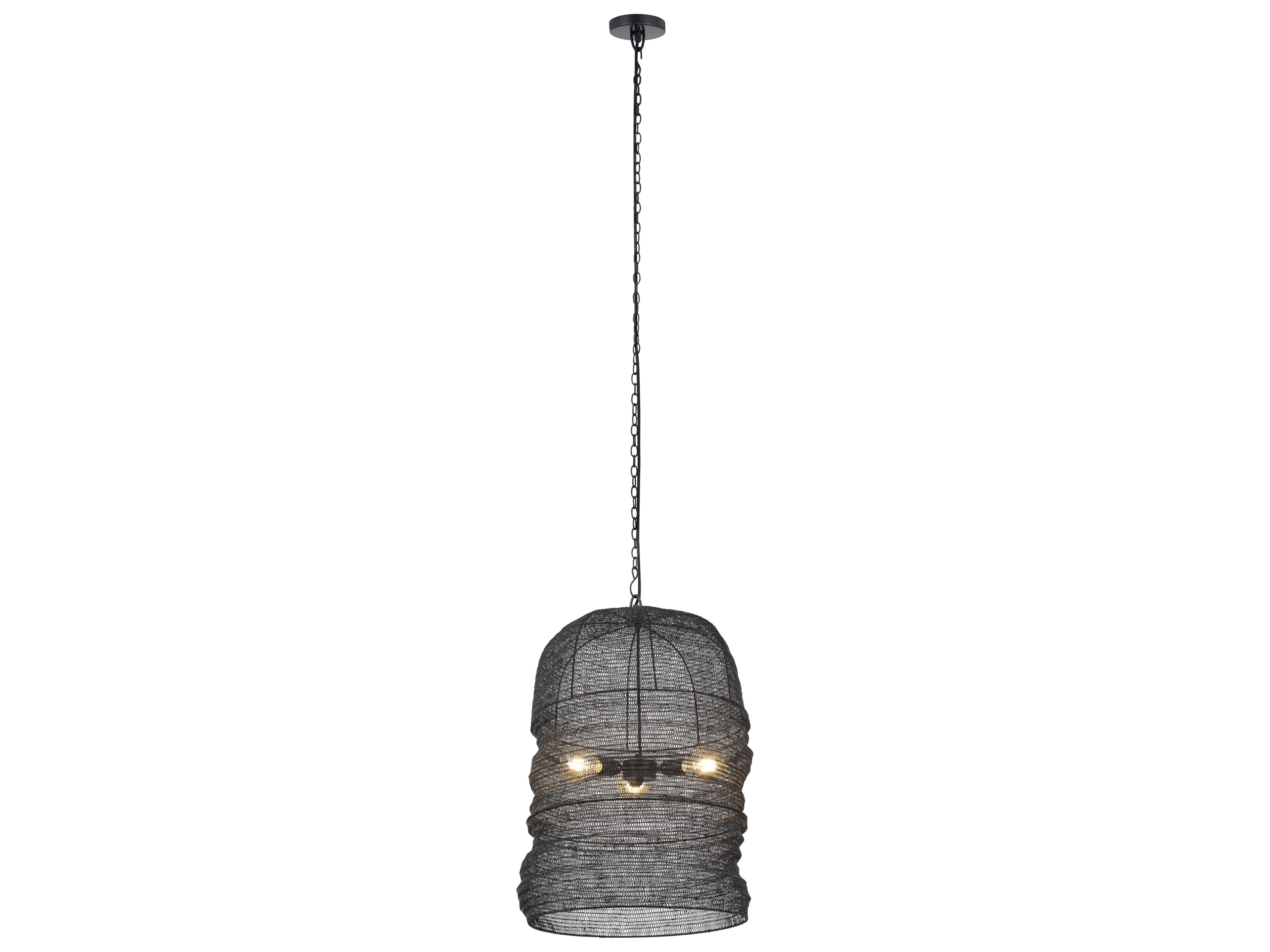 Canarm Kara 3 -light Black Pendant
