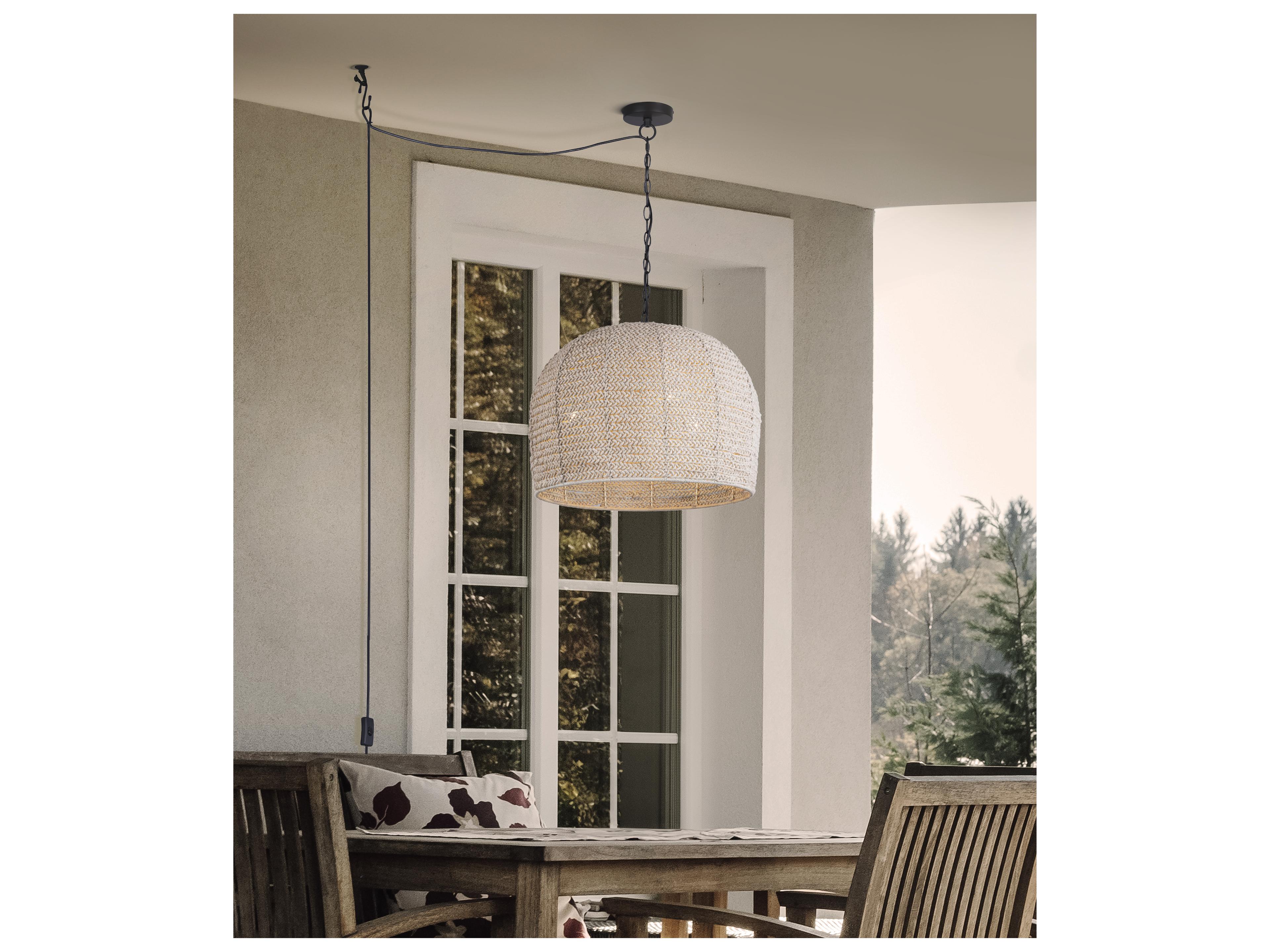 Canarm Kutna 3 -light White Dome Pendant