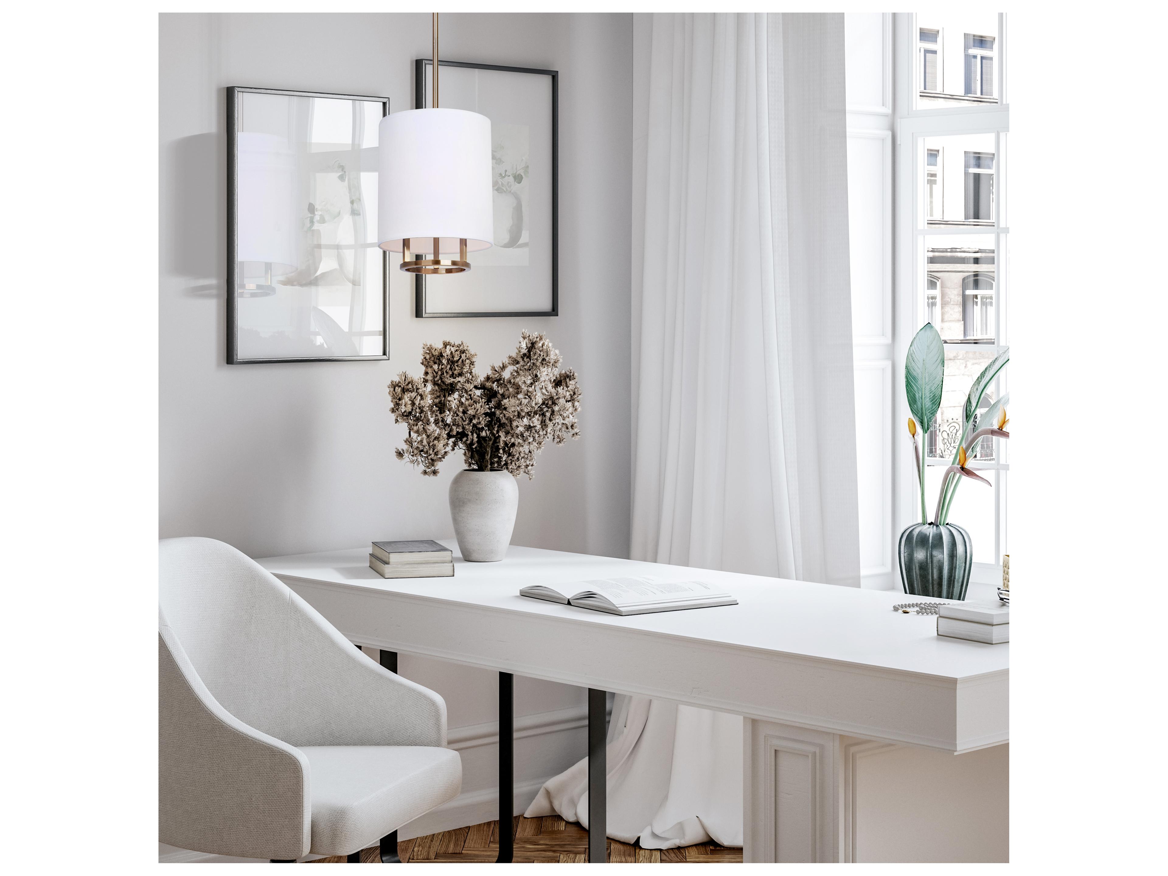 Canarm Bonnie 1 -light Gold Drum Mini Pendant