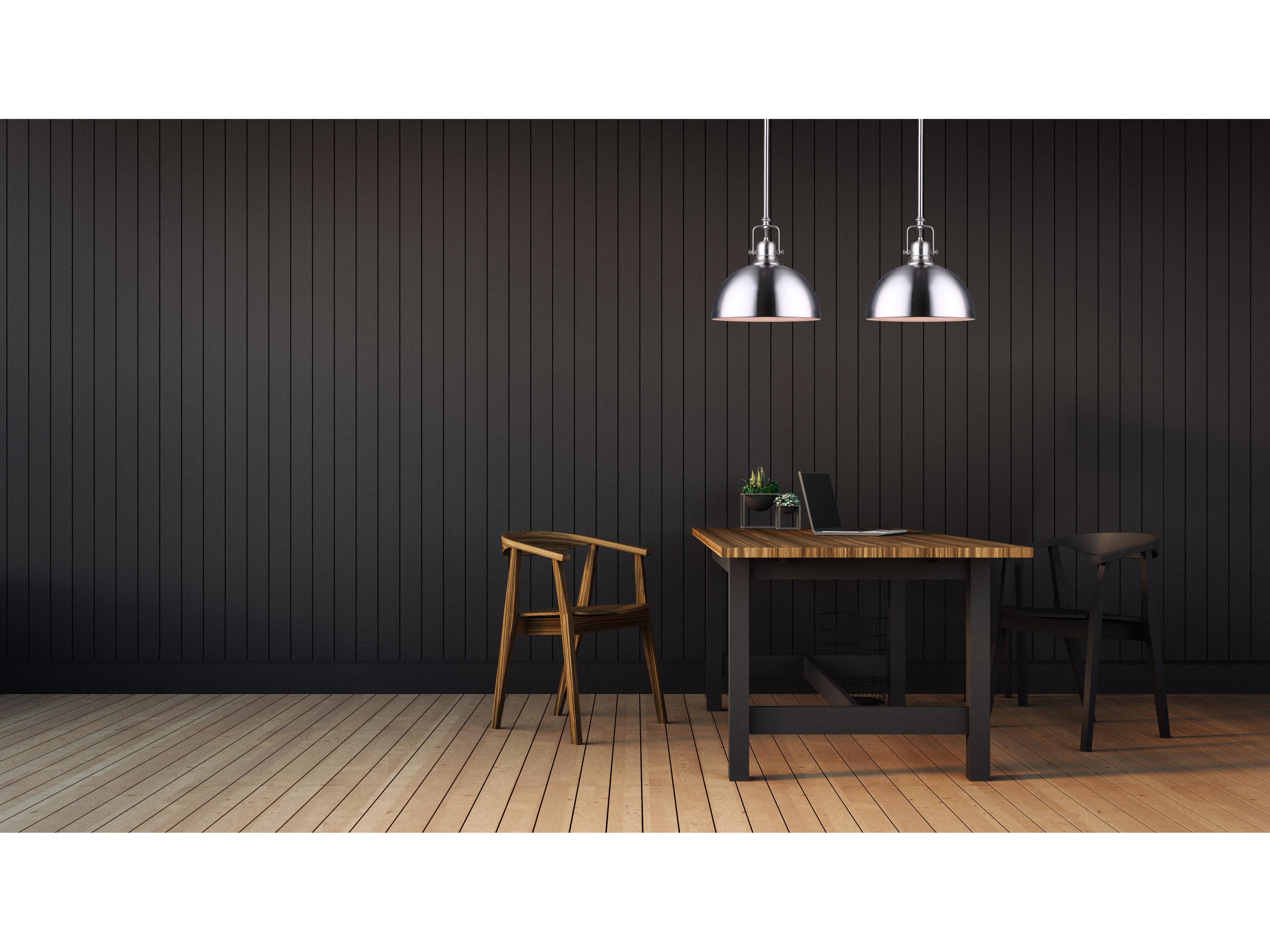 Canarm Polo 1 -light Nickel Bowl Mini Pendant