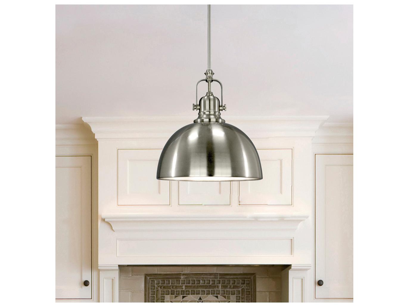 Canarm Polo 1 -light Nickel Bowl Mini Pendant