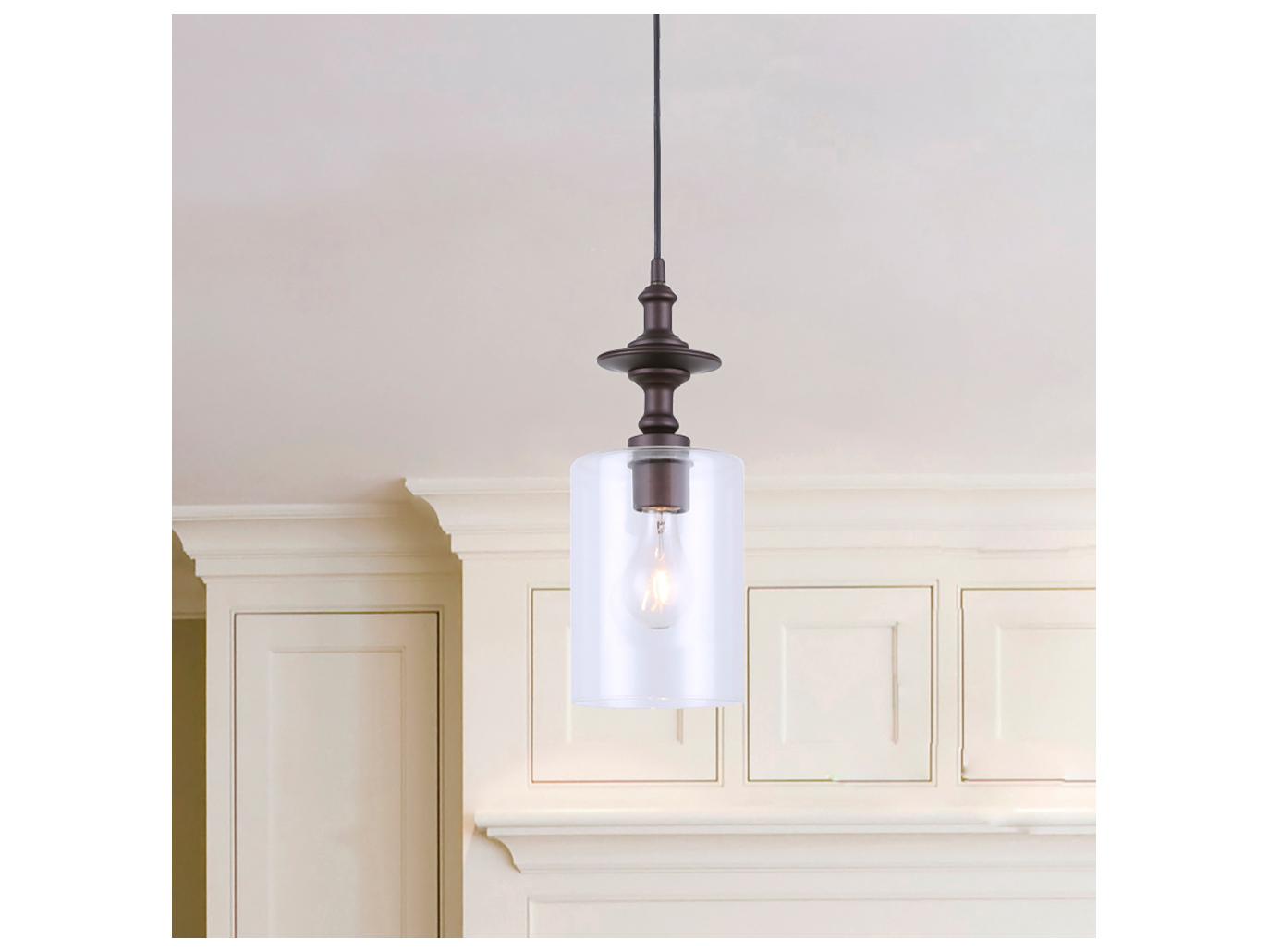 Canarm York 1 -light Bronze Cylinder Mini Pendant