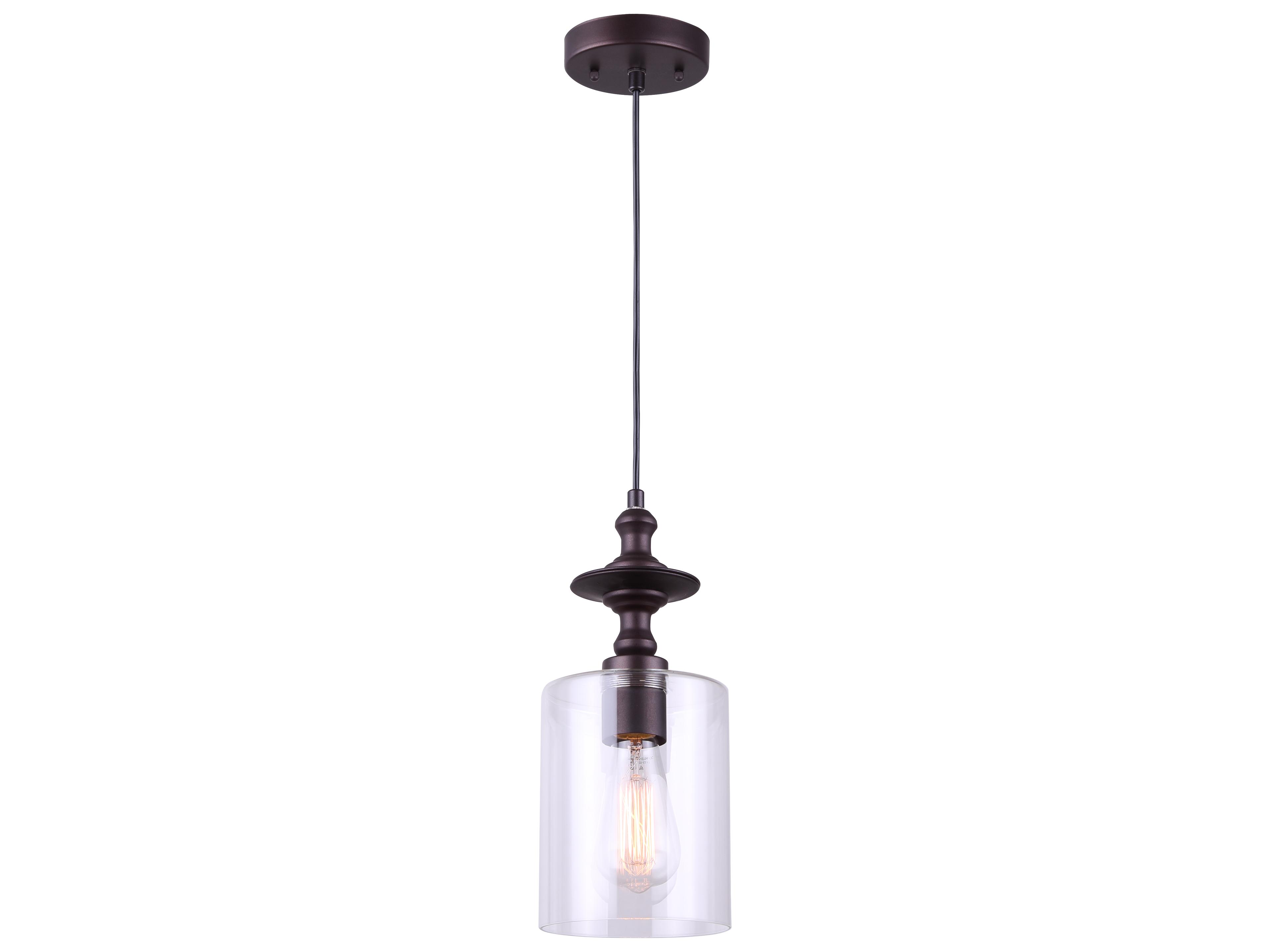 Canarm York 1 -light Bronze Cylinder Mini Pendant