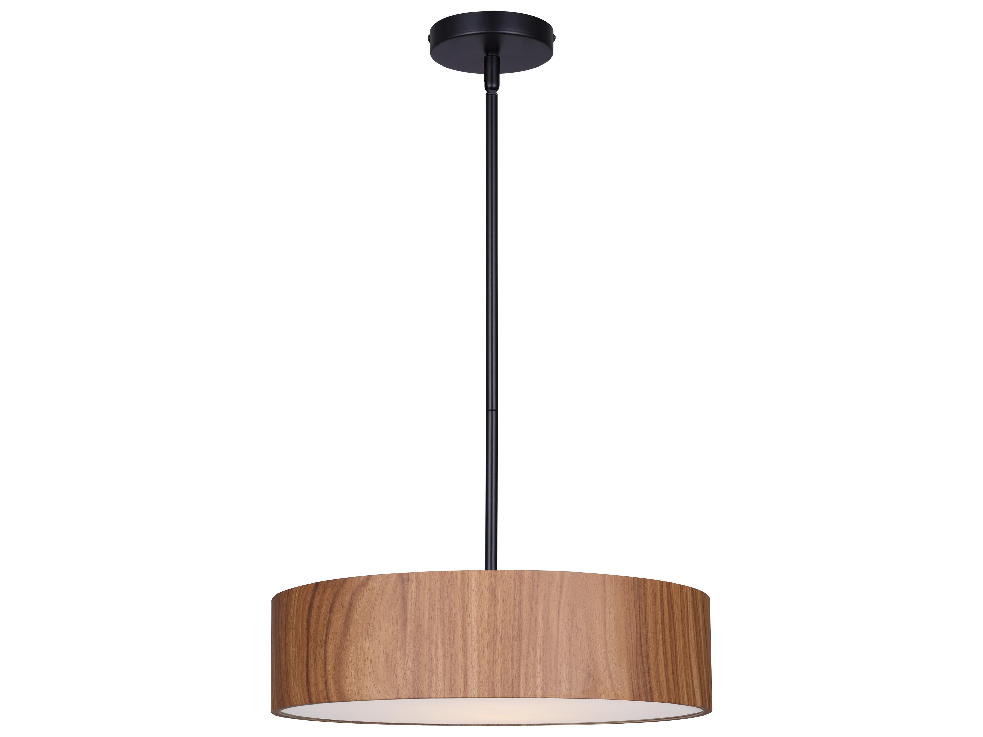 Canarm Dexter 3 -light Black Drum Pendant