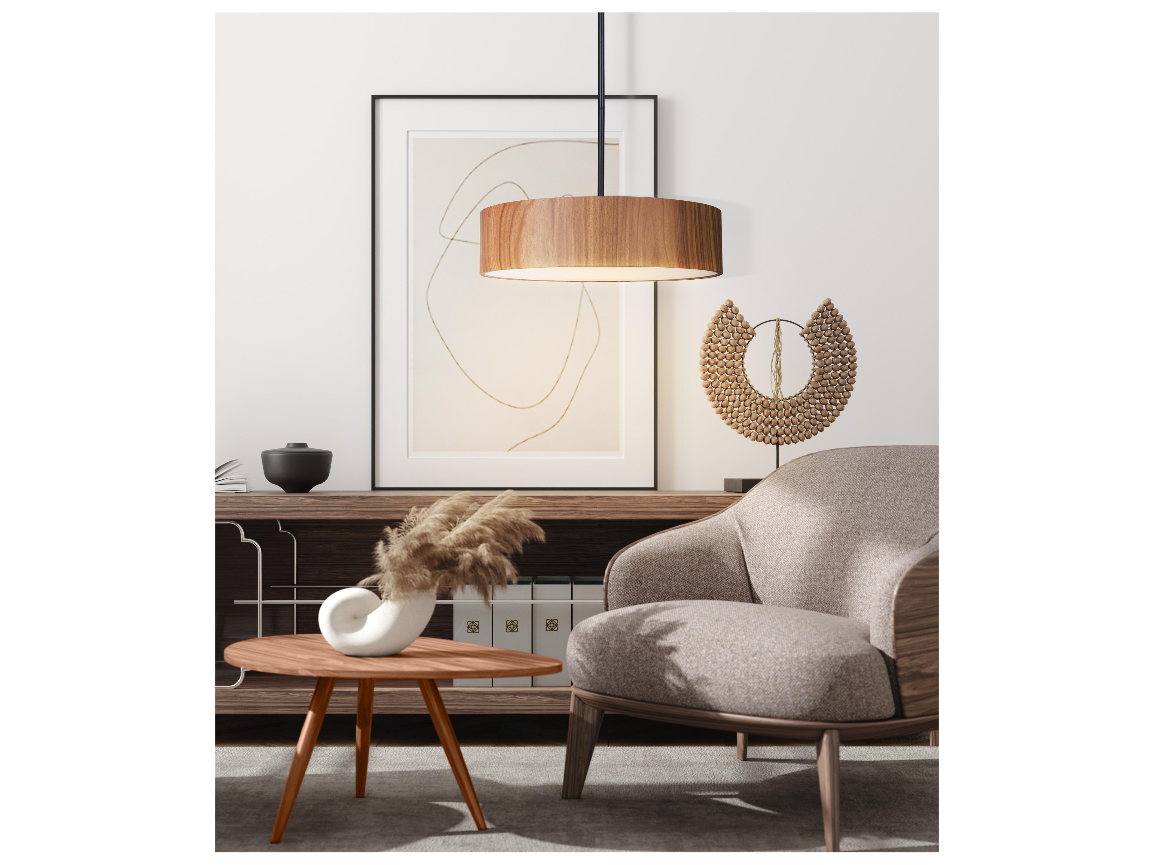 Canarm Dexter 3 -light Black Drum Pendant