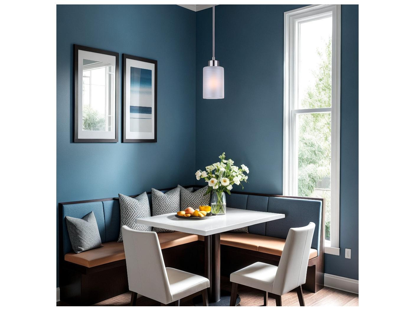 Canarm Margo 1 -light Pewter Cylinder Mini Pendant