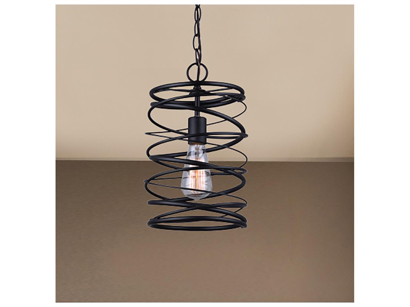 Canarm Ryland 1 -light Black Geometric Mini Pendant