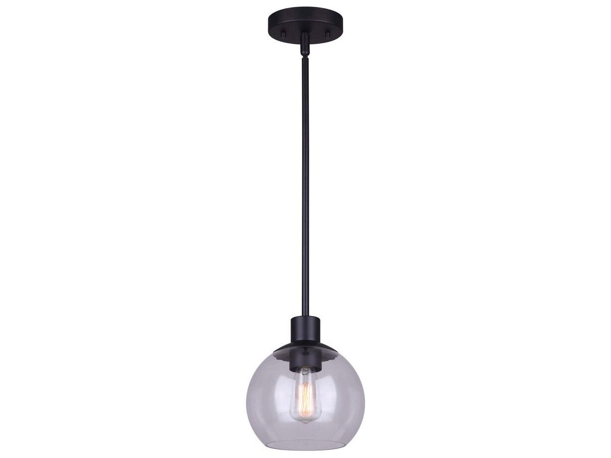 Canarm Landry 1 -light Black Globe Mini Pendant