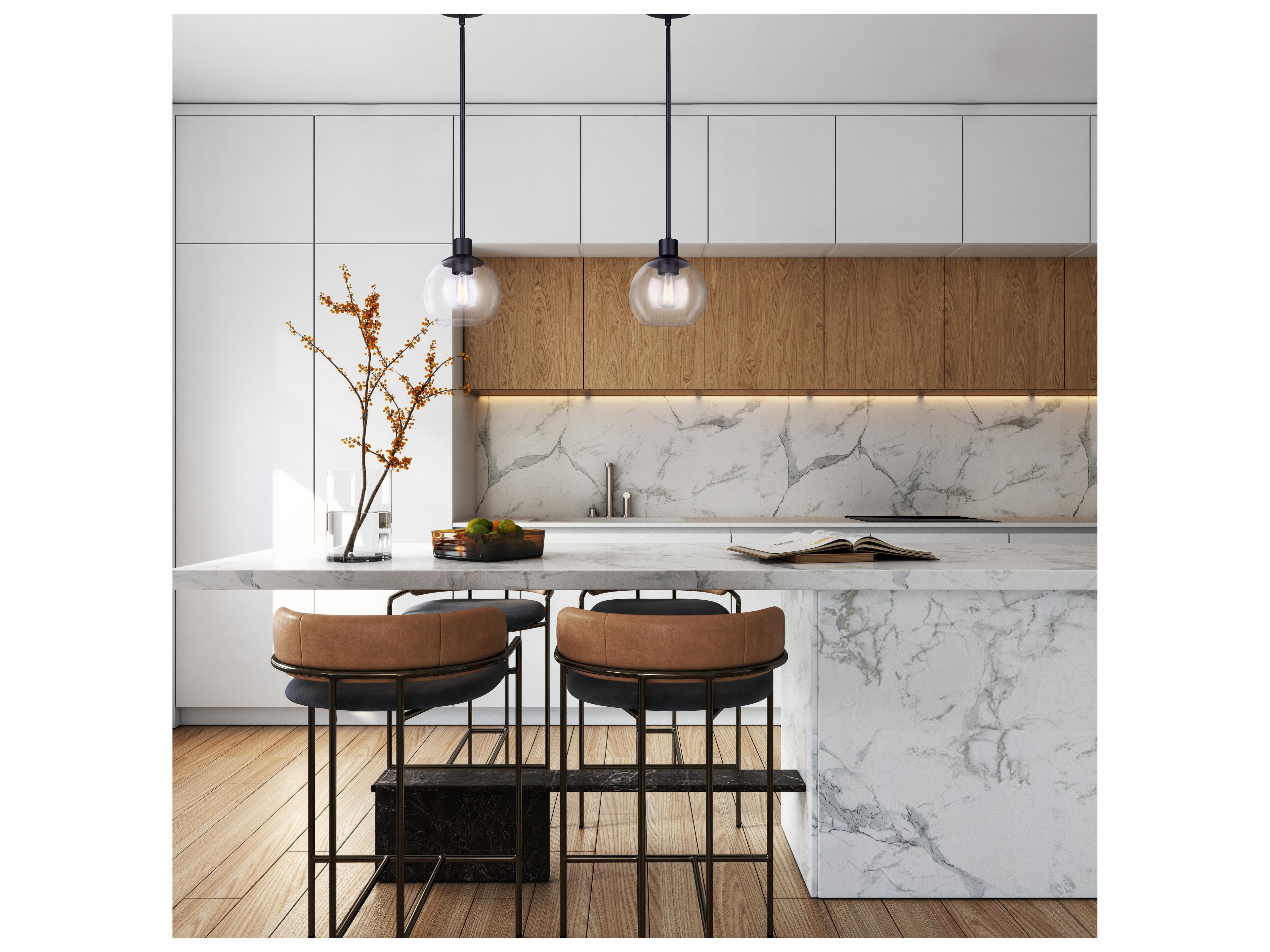 Canarm Landry 1 -light Black Globe Mini Pendant