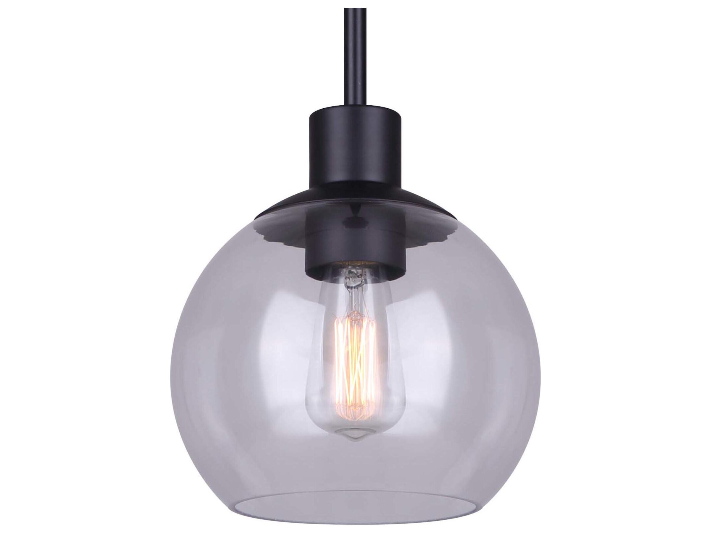 Canarm Landry 1 -light Black Globe Mini Pendant