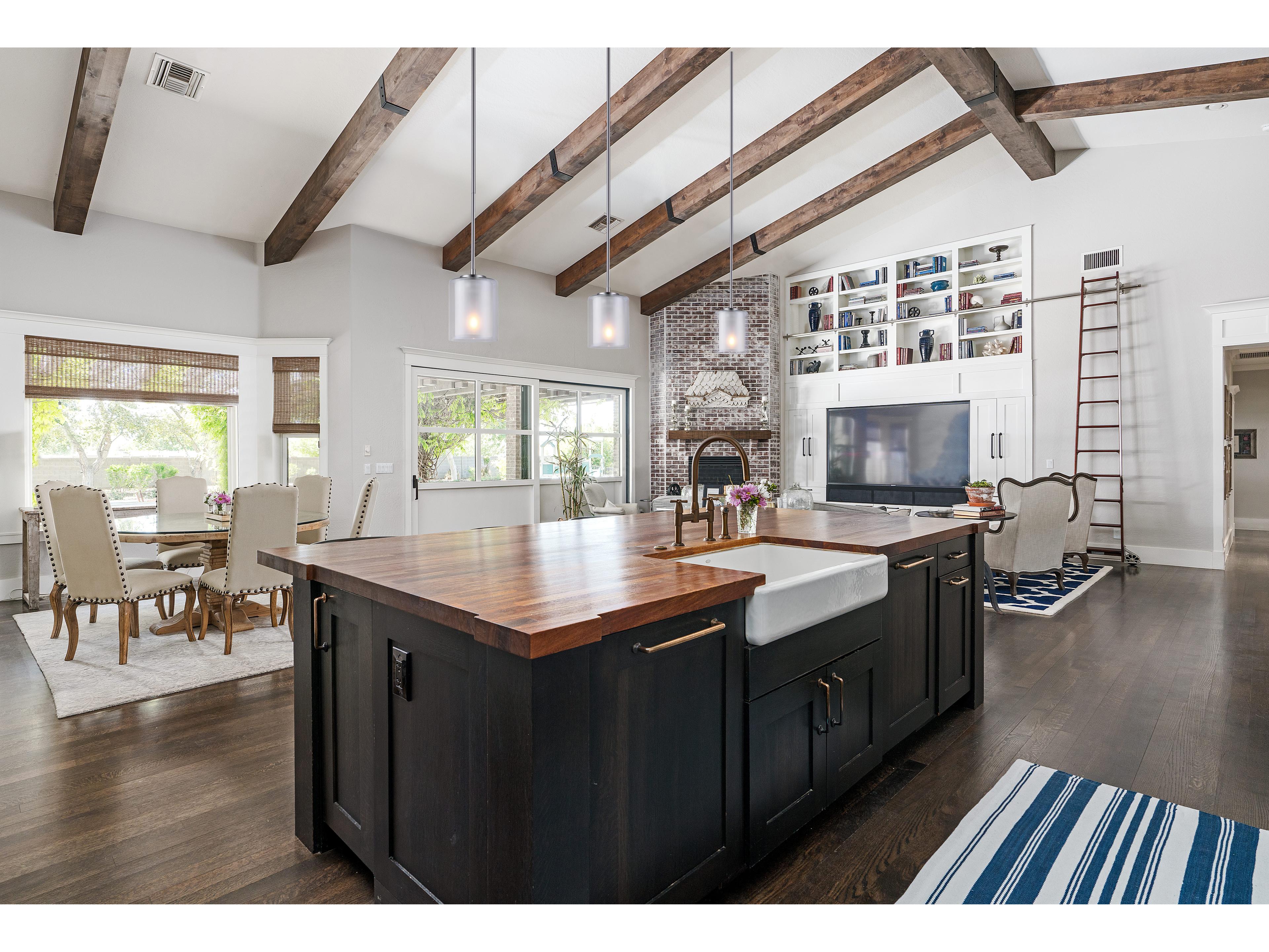 Canarm Bay 1 -light Nickel Cylinder Mini Pendant