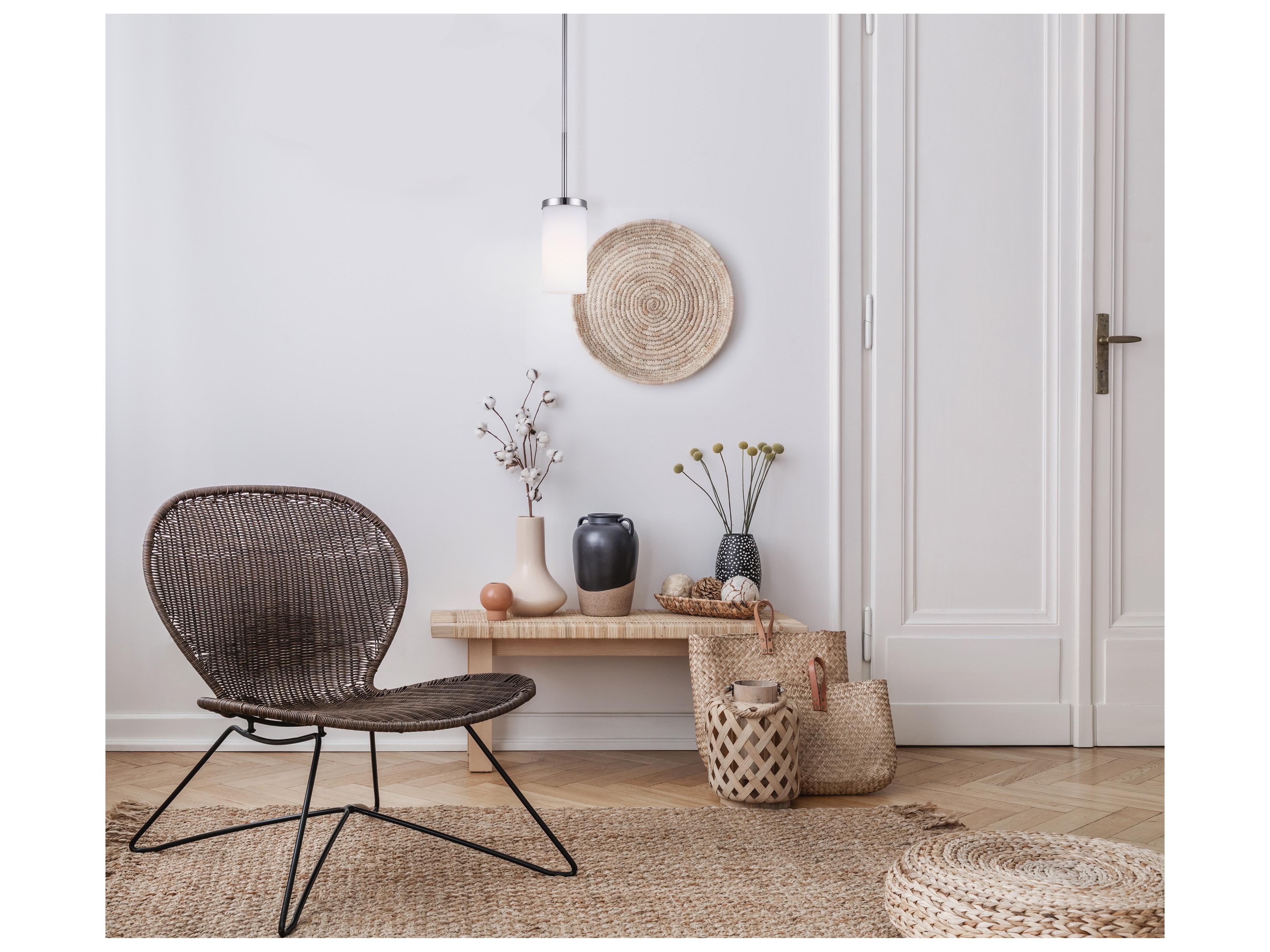 Canarm River 1 -light Nickel Cylinder Mini Pendant