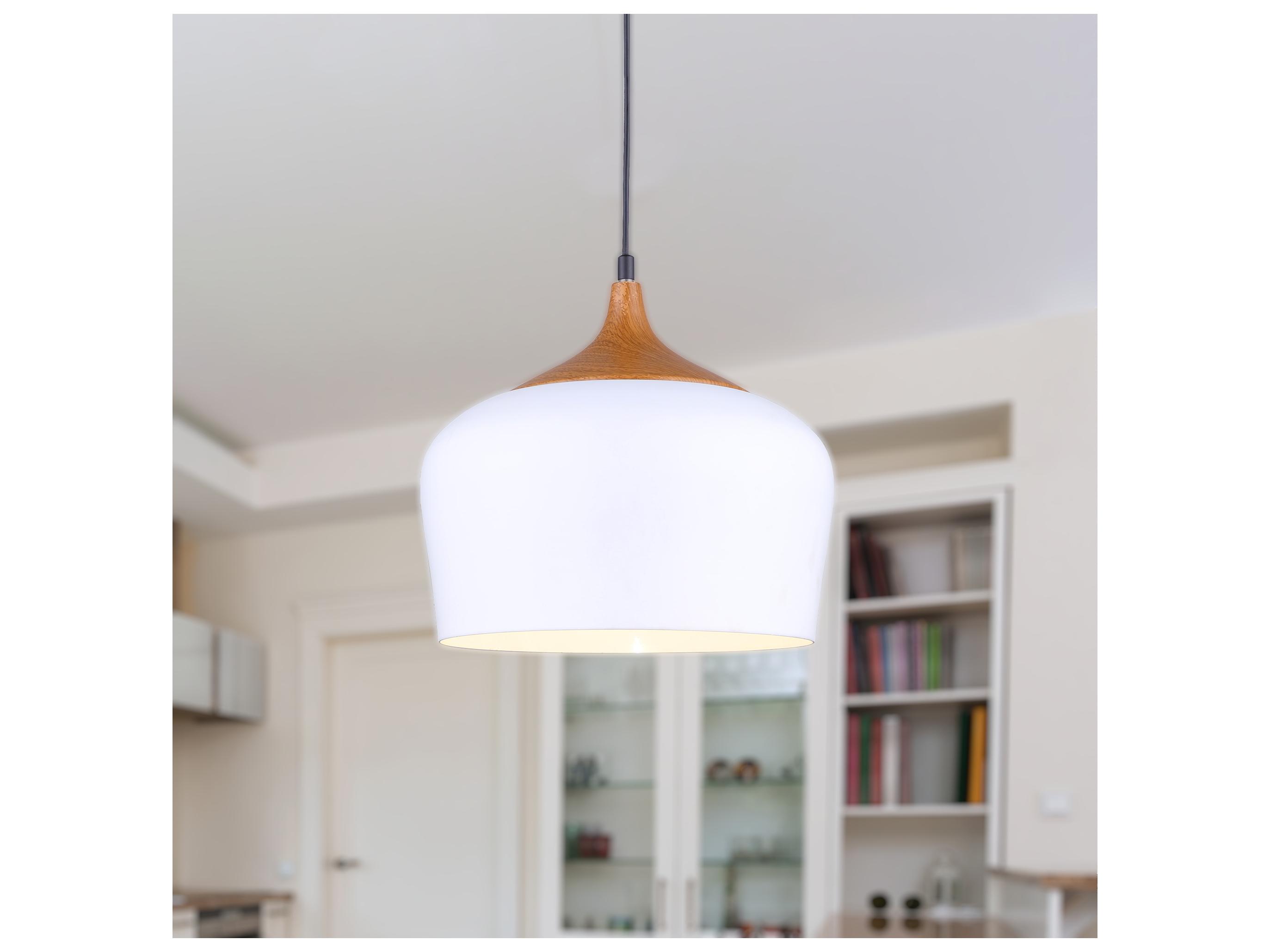 Canarm Raphael 1 -light White Bell Mini Pendant