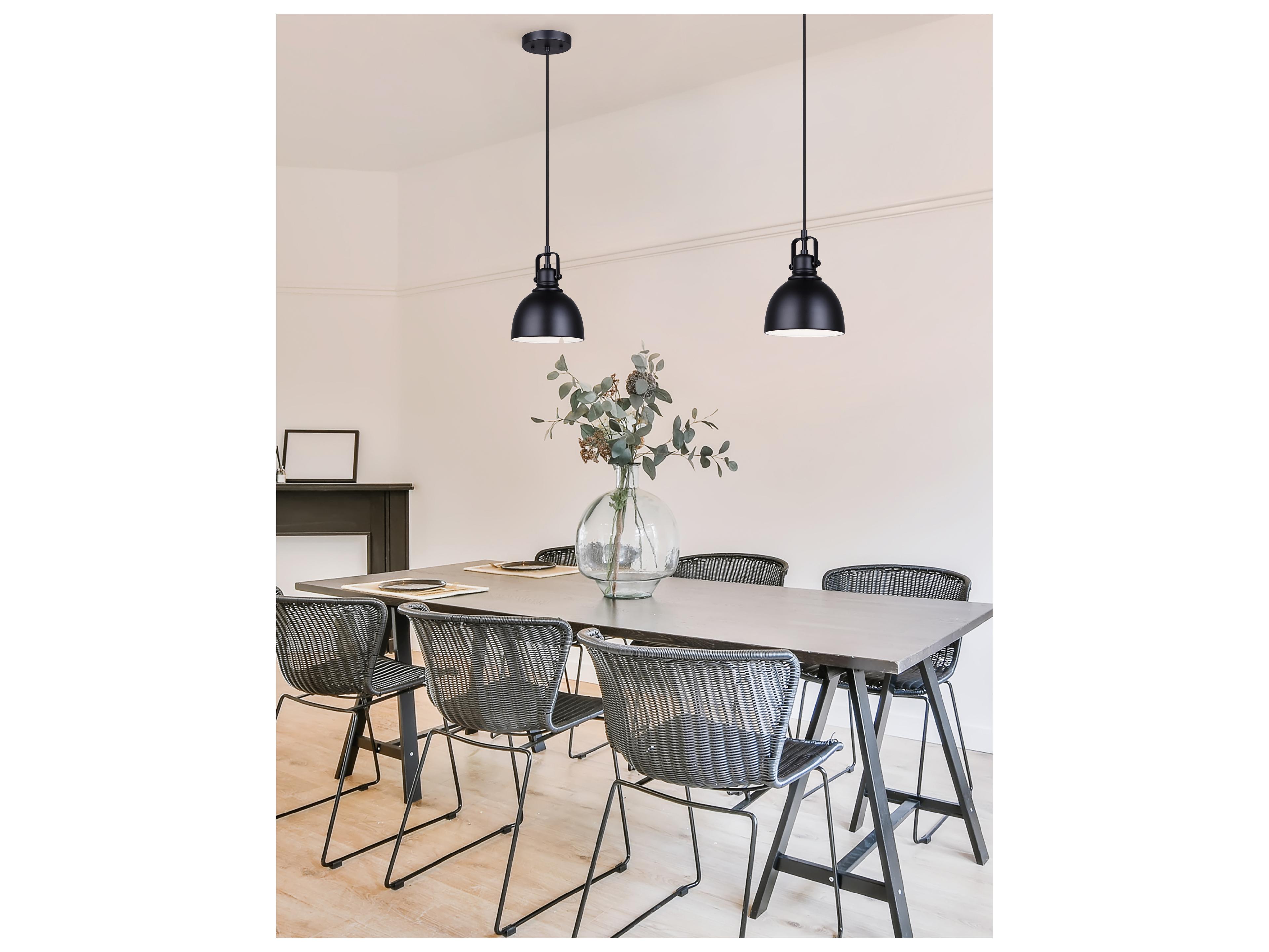 Canarm Polo 1 -light Black Dome Mini Pendant