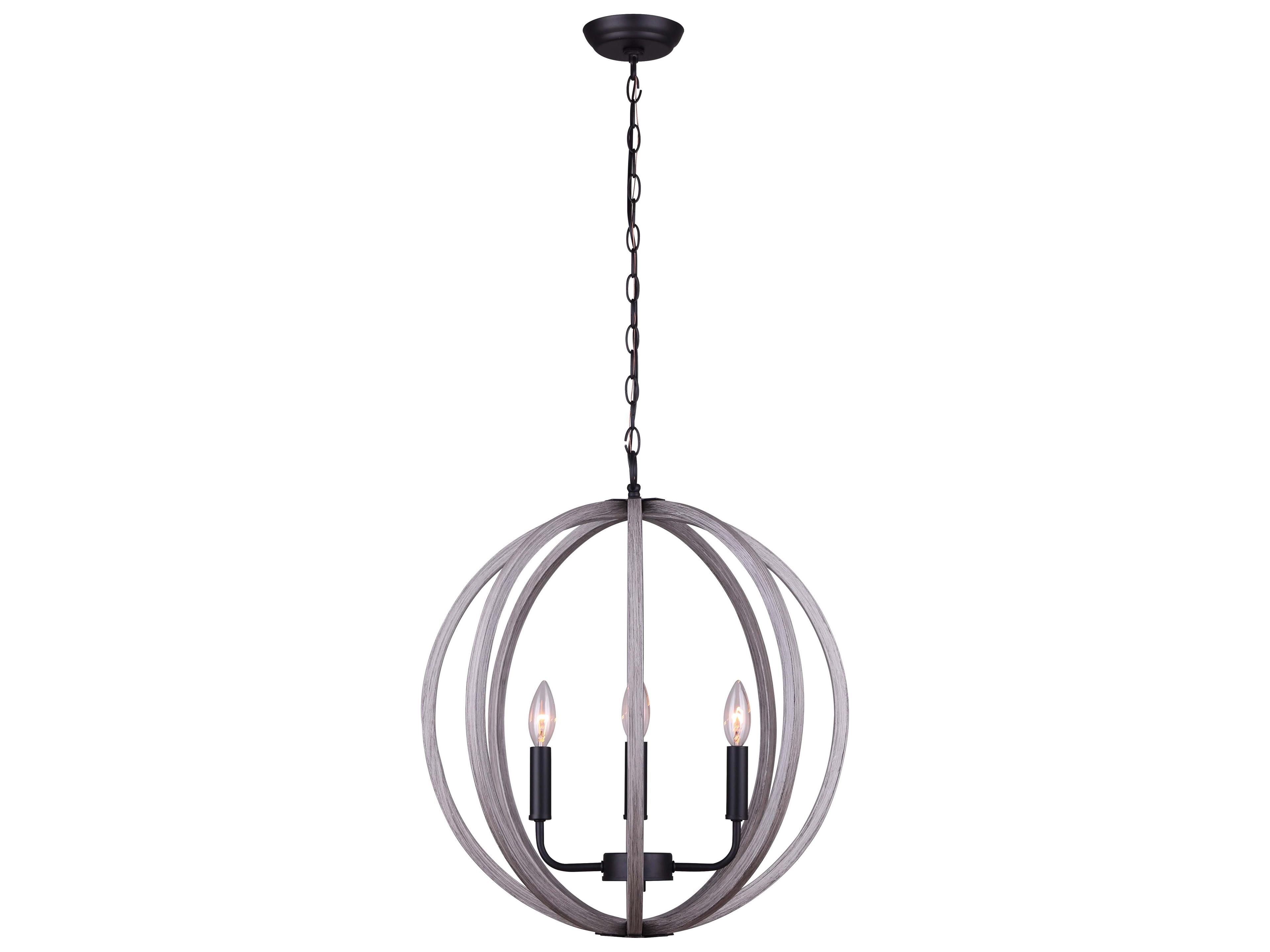 Canarm Armelle 4 -light Black Globe Pendant