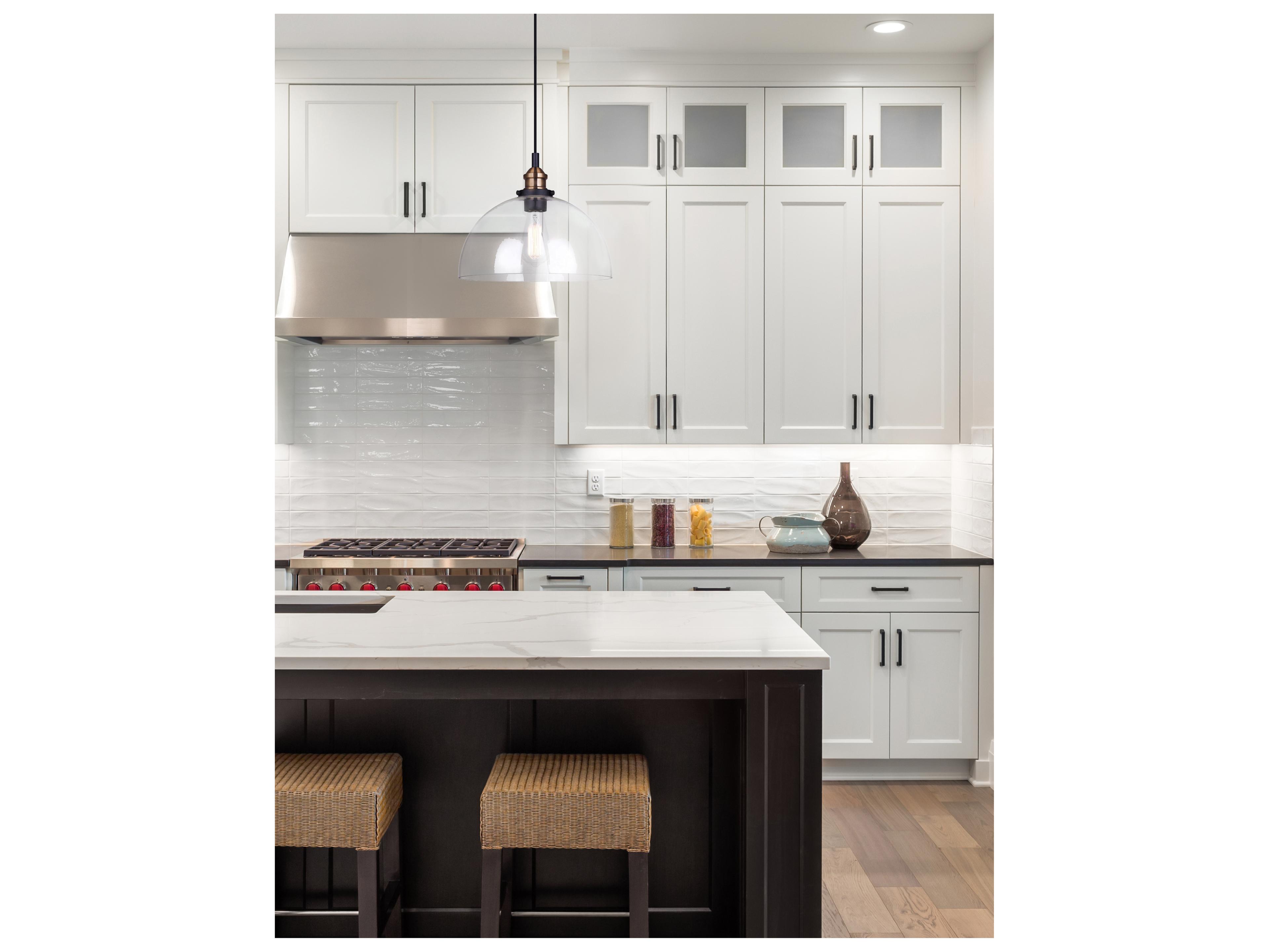 Canarm Thea 1 -light Black Dome Mini Pendant