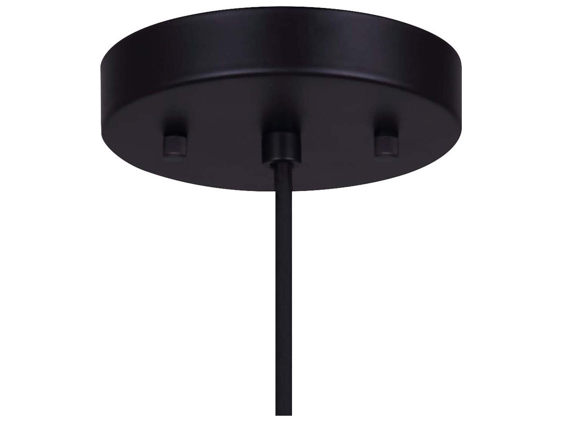 Canarm Thea 1 -light Black Dome Mini Pendant