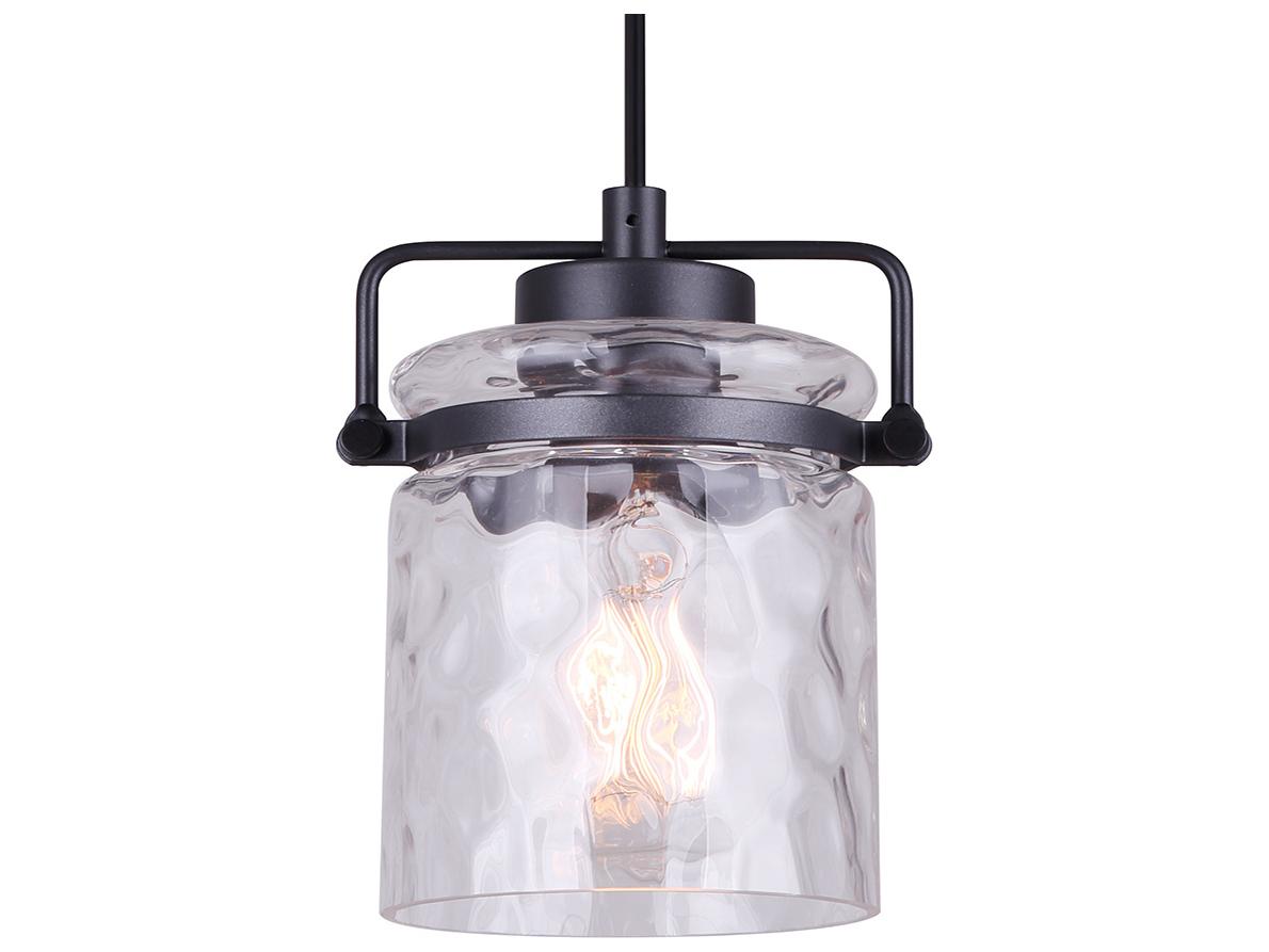 Canarm Arden 1 -light Black Cylinder Mini Pendant