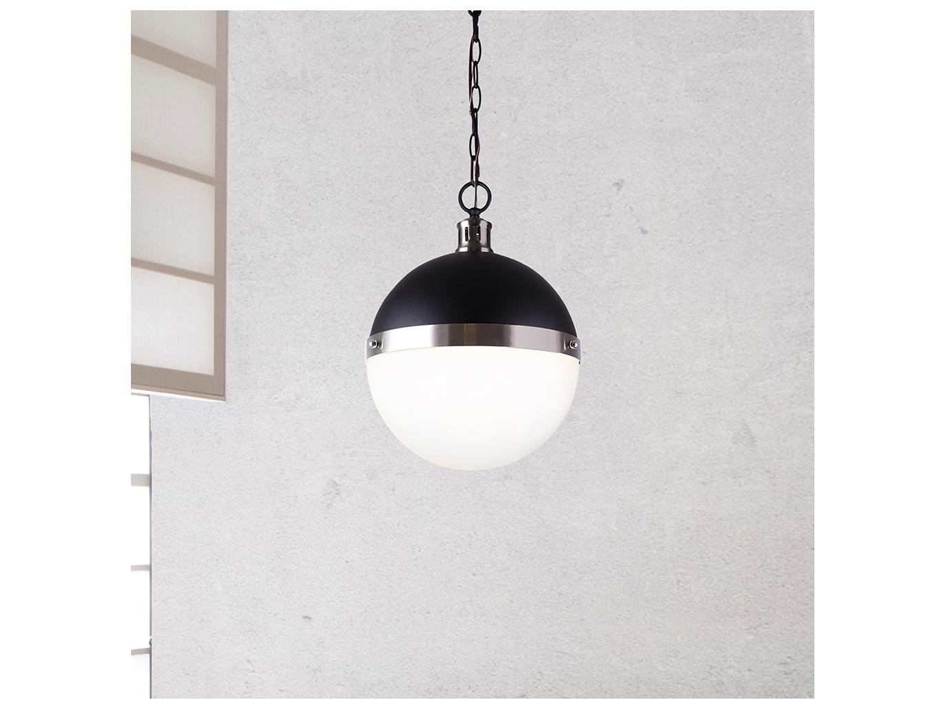 Canarm Delta 1 -light Black Globe Pendant