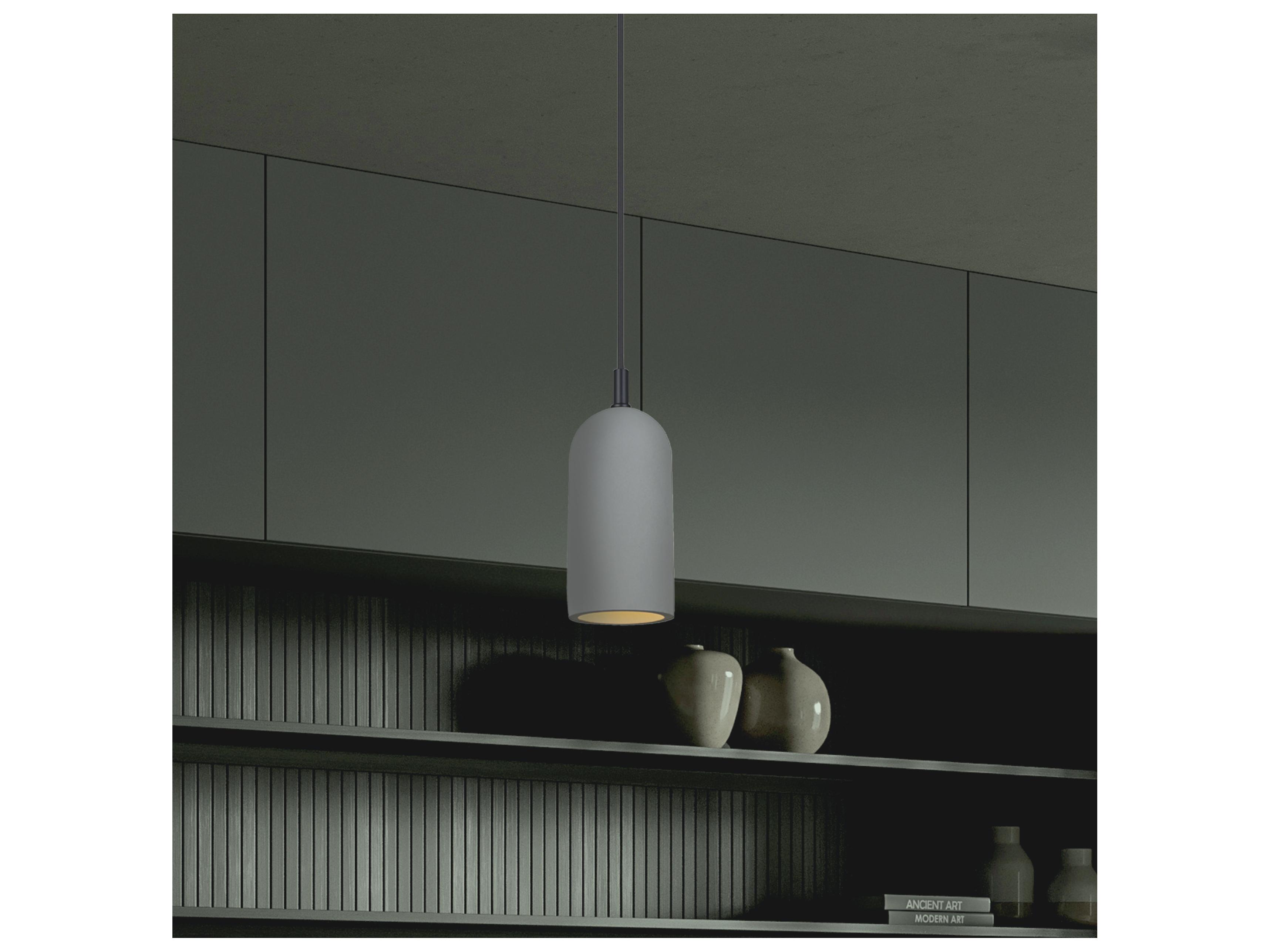 Canarm Jack 1 -light Gray Cylinder Mini Pendant