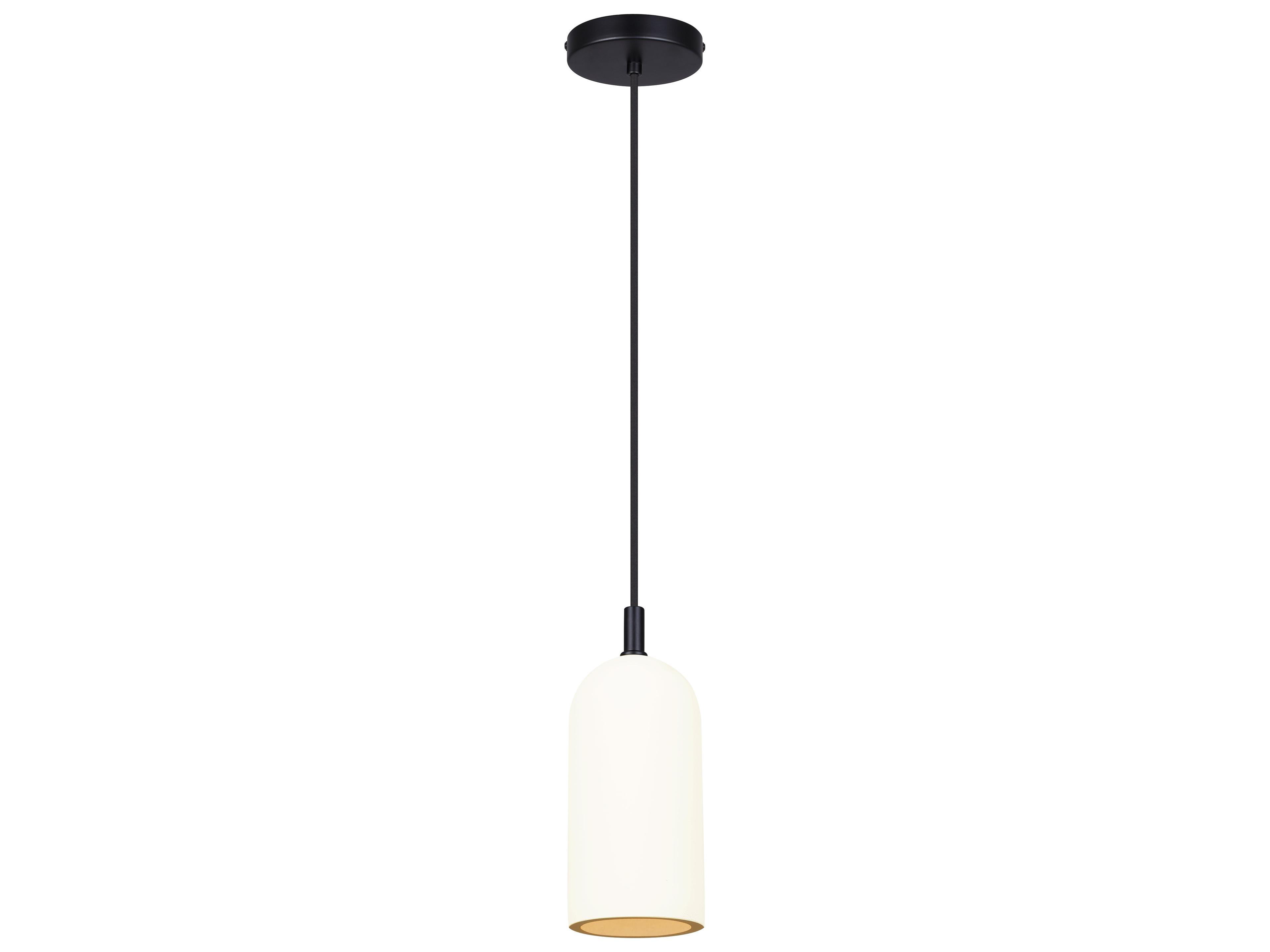 Canarm Jack 1 -light White Cylinder Mini Pendant