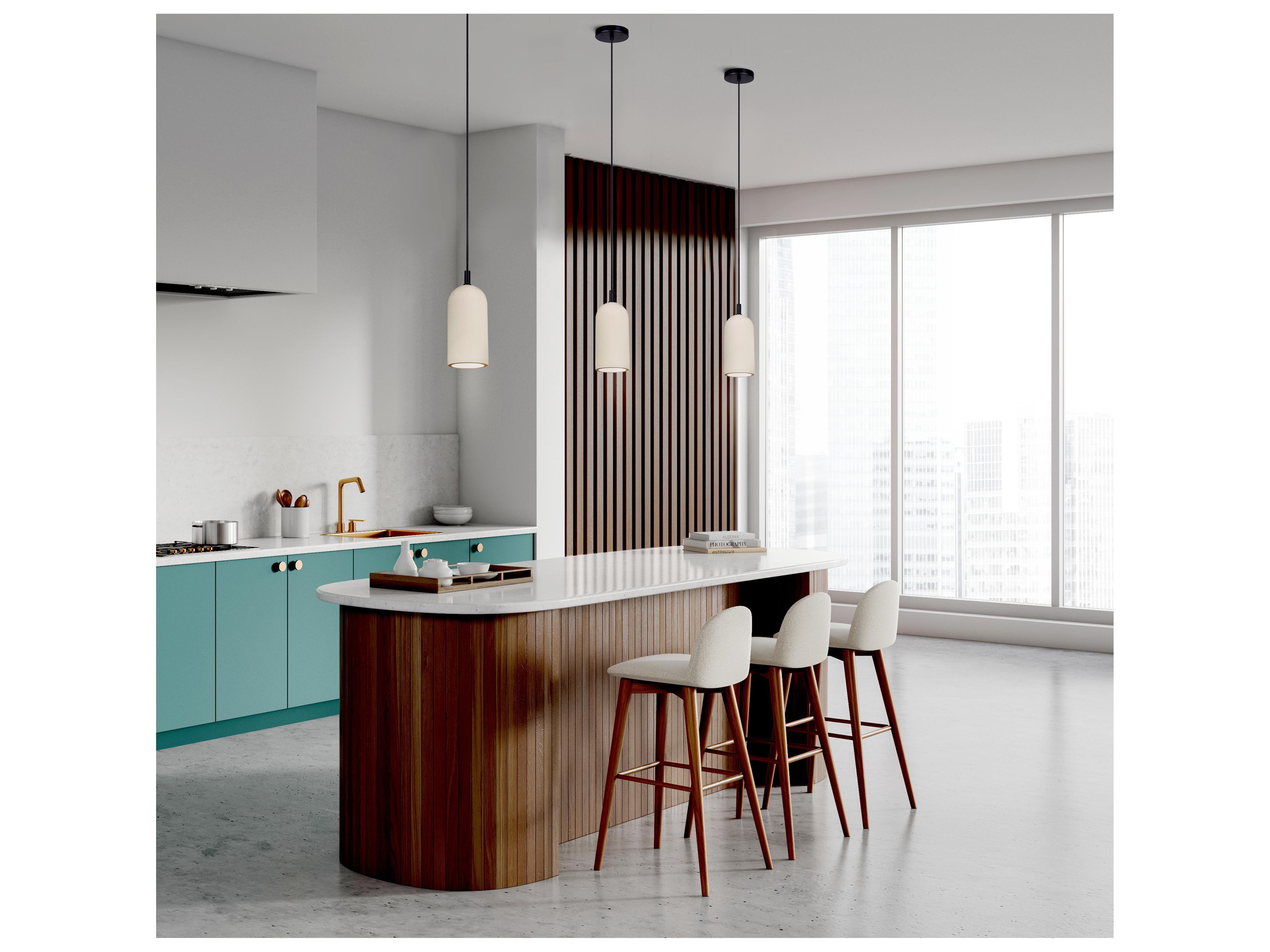 Canarm Jack 1 -light White Cylinder Mini Pendant