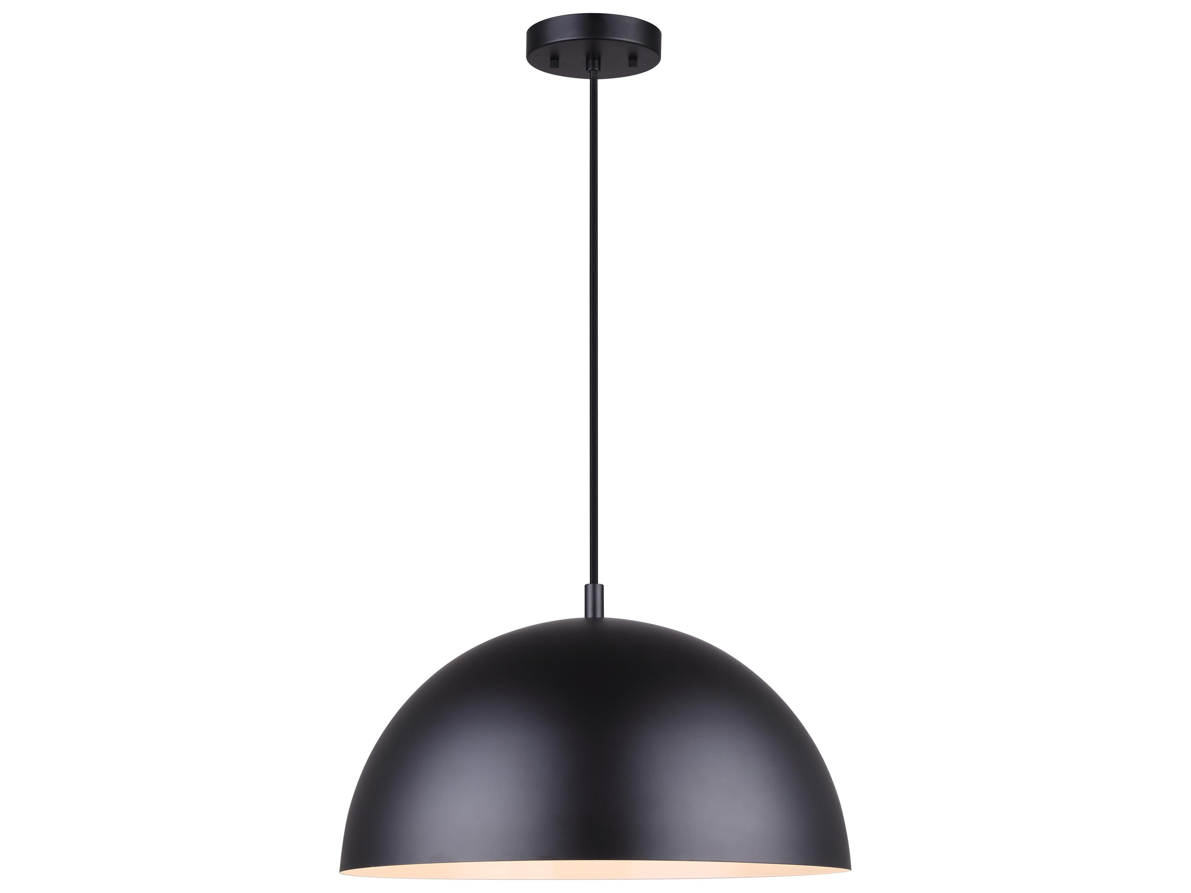 Canarm Sadie 1 -light Black Dome Pendant