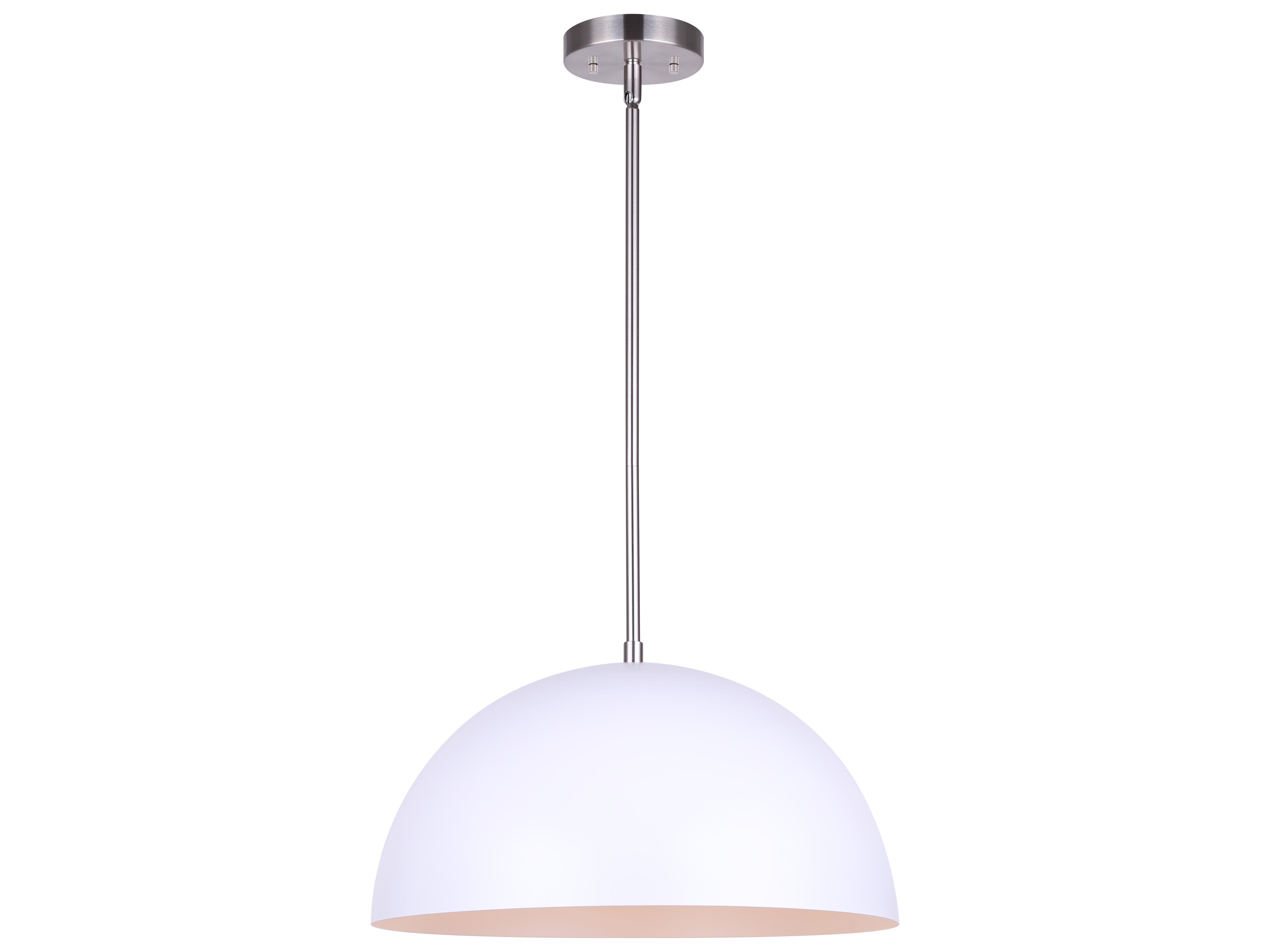Canarm Sadie 1 -light Nickel Dome Pendant