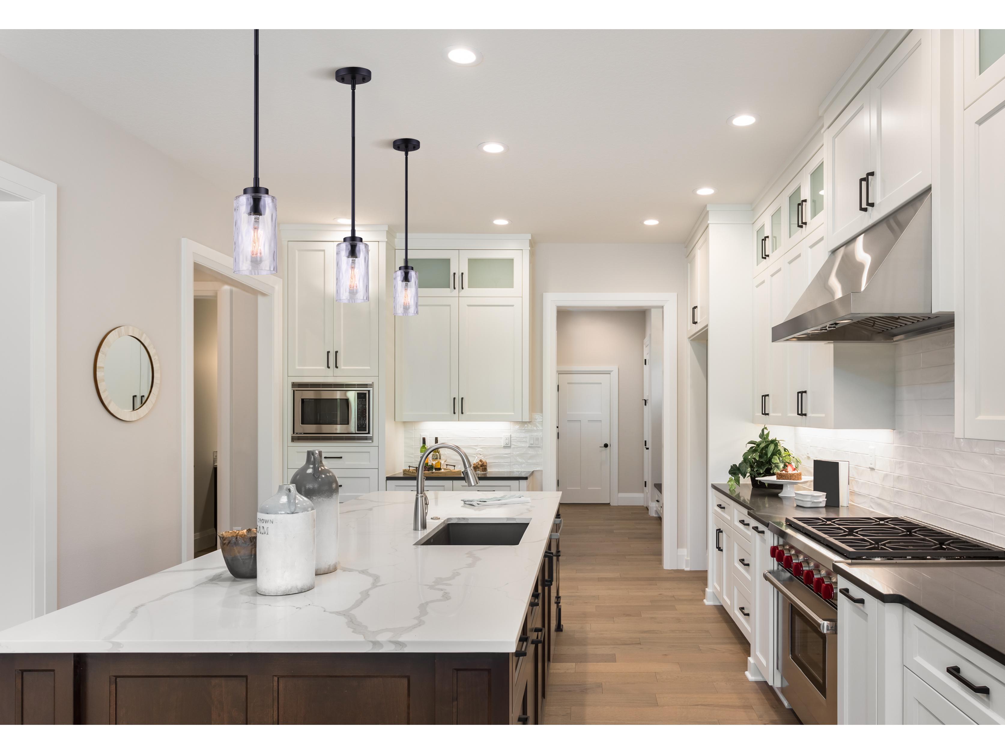 Canarm Newport 1 -light Black Cylinder Mini Pendant