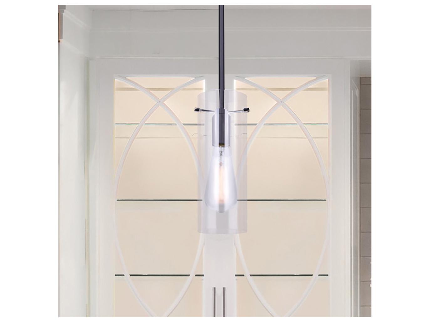 Canarm Joni 1 -light Black Cylinder Mini Pendant