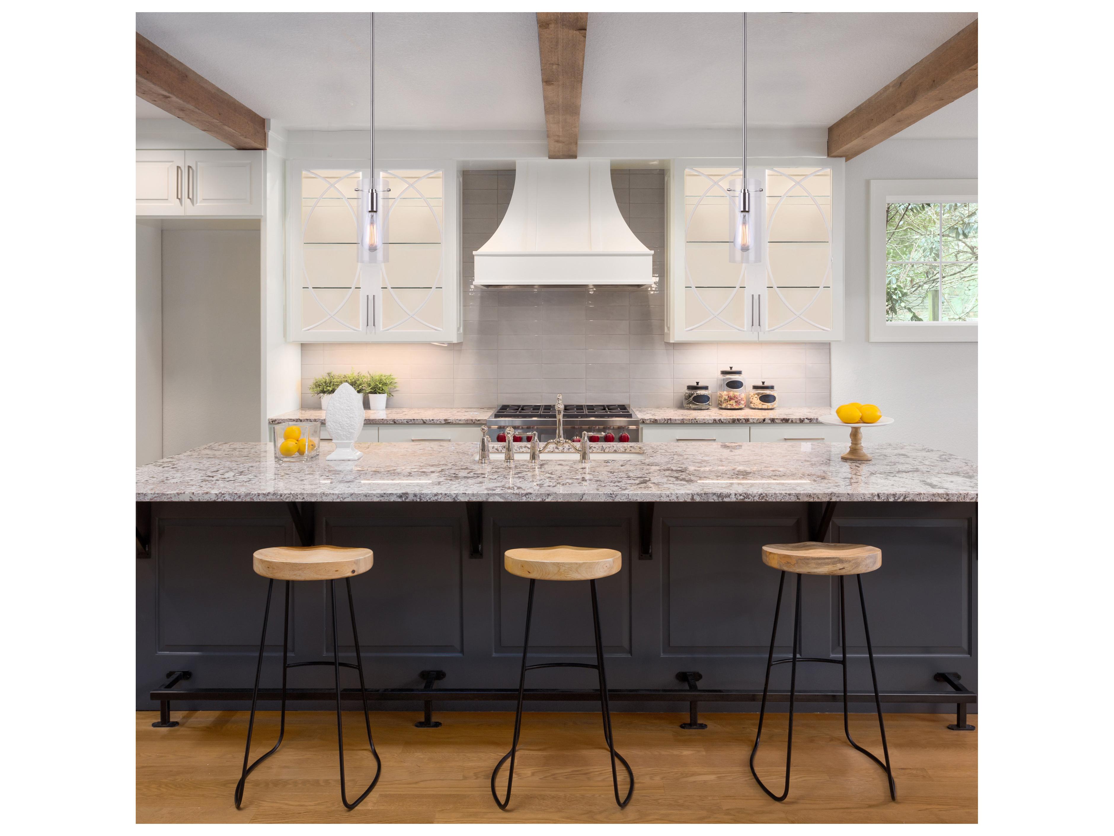 Canarm Joni 1 -light Nickel Cylinder Mini Pendant