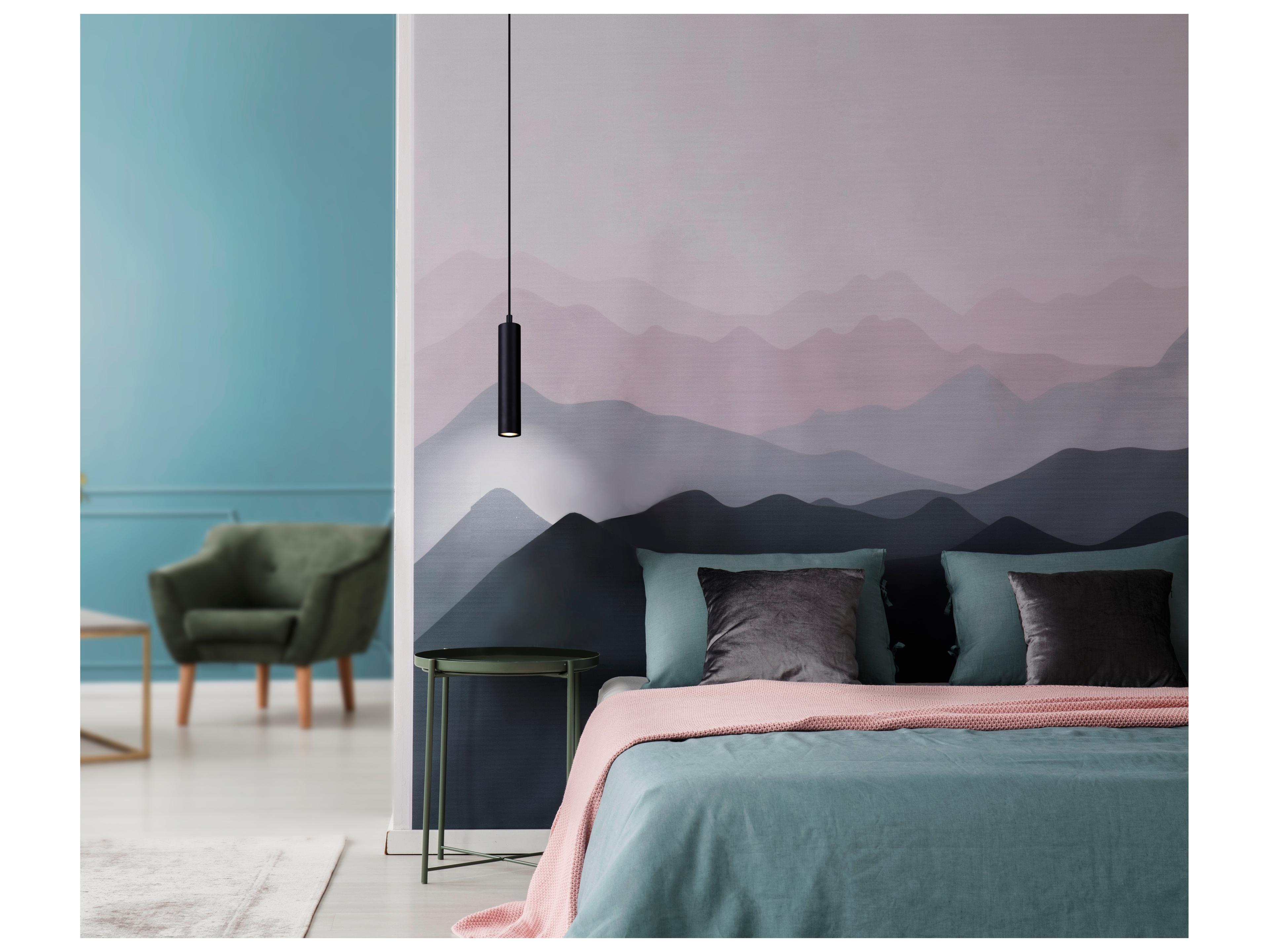 Canarm Carver 1 -light Black Cylinder Mini Pendant