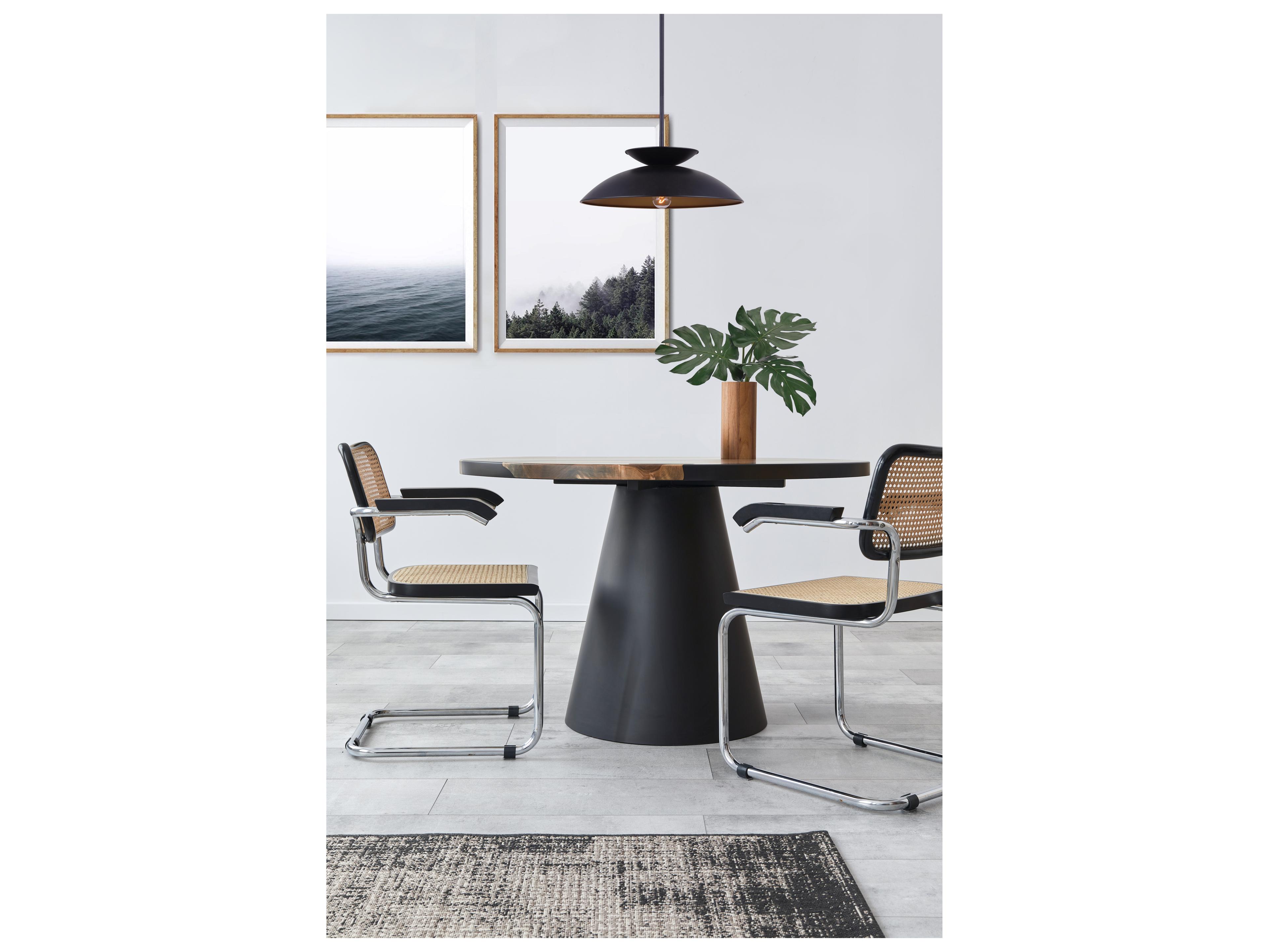 Canarm Ziva 1 -light Black Bowl Pendant